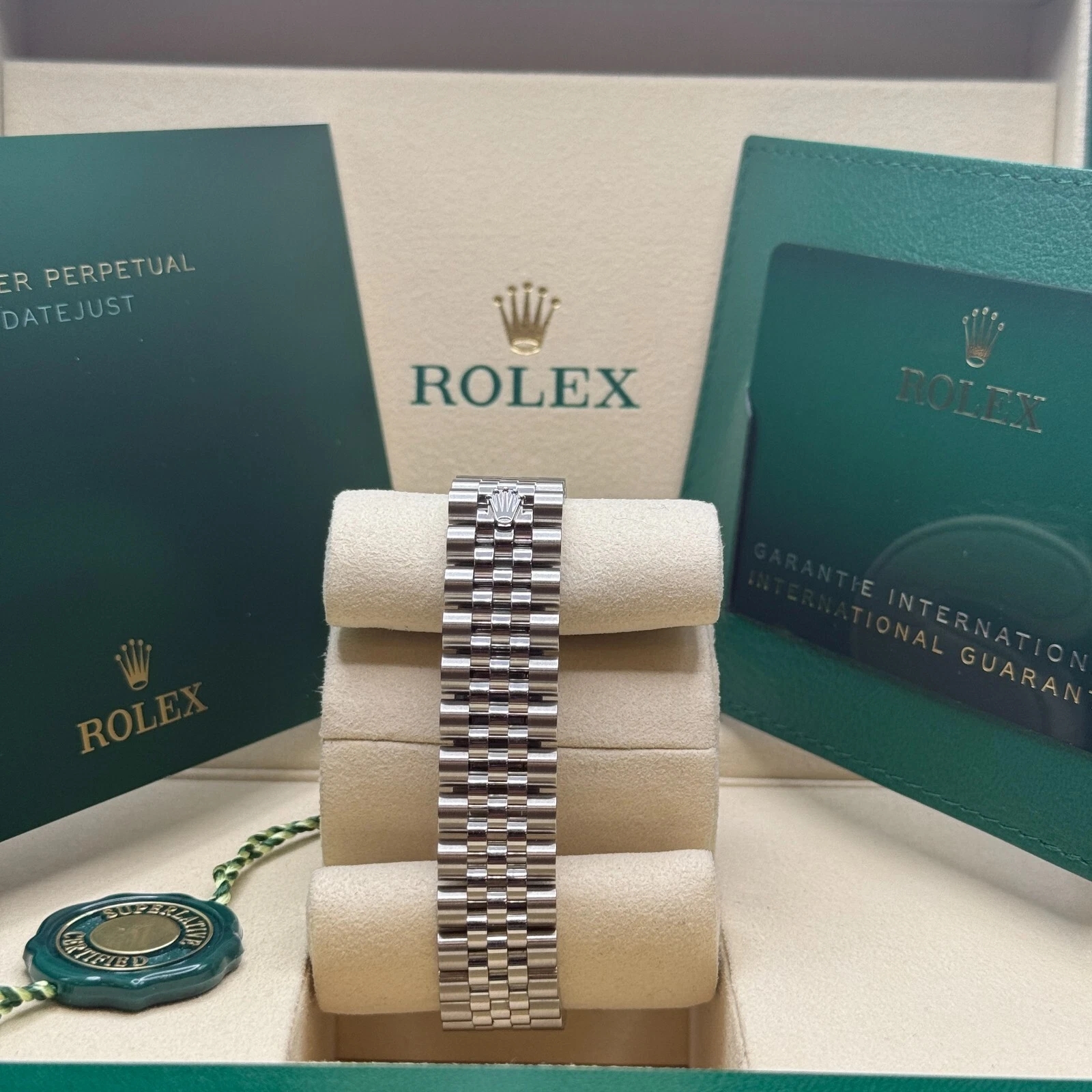 RLX Datejust m278344-0033/0034 Pink Dial 31mm Domed Diamond Oyster Watch