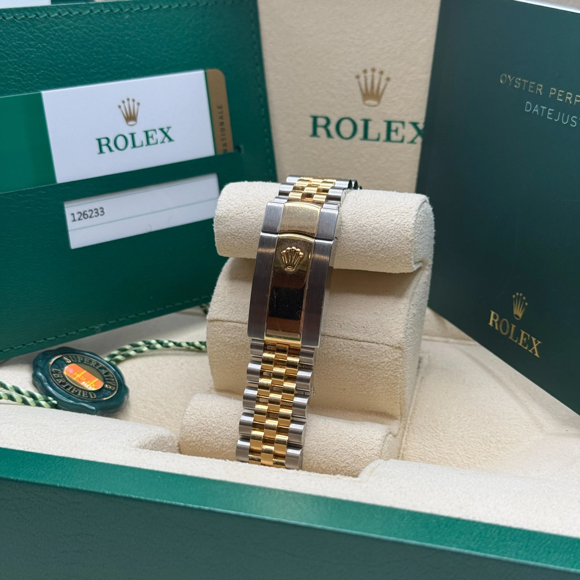 RLX  Datejust 36mm 126233 White Dial Oyster Bracelet Watch