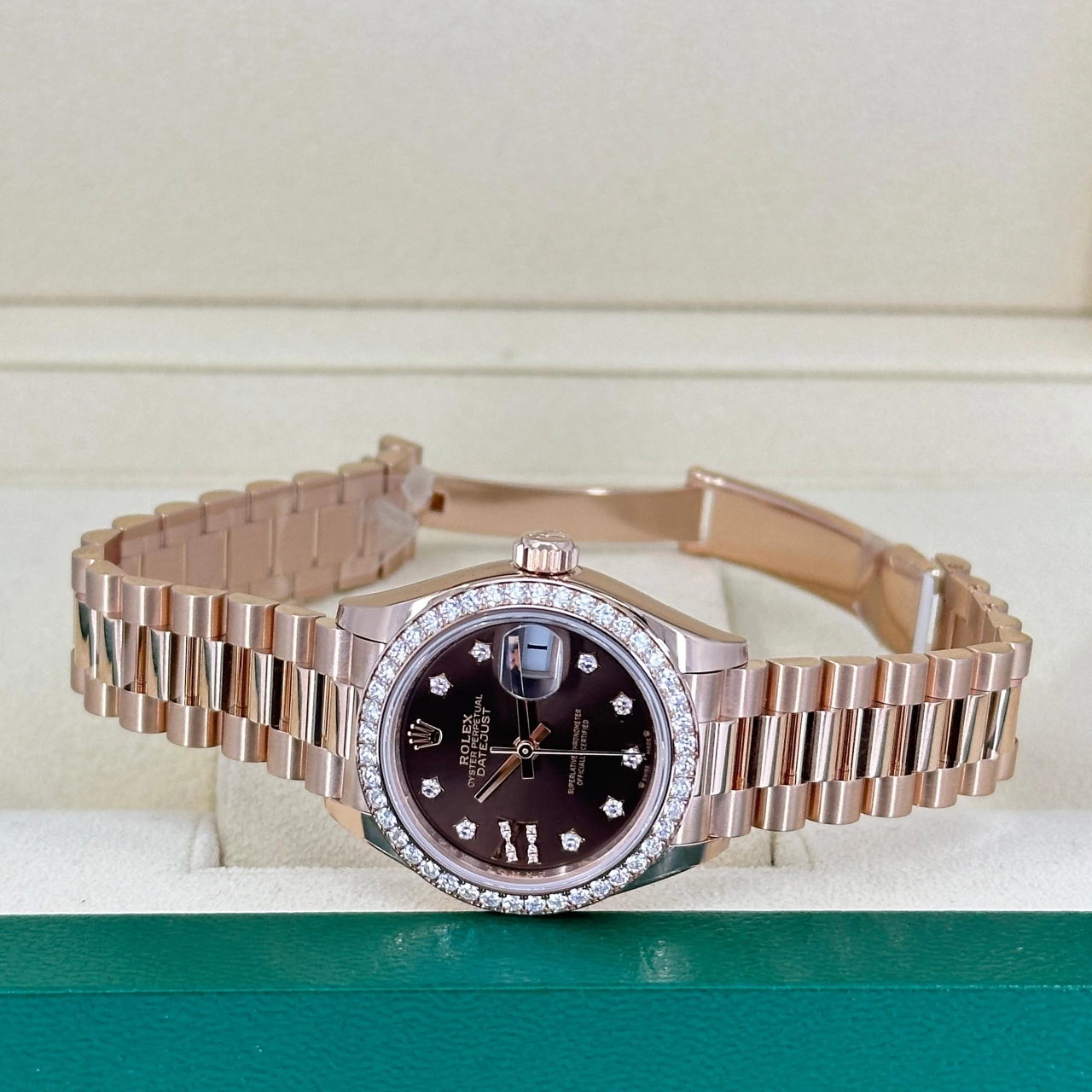 RLX  Lady-Datejust 28mm 279135RBR Chocolate Diamond Dial Jubilee Bracelet