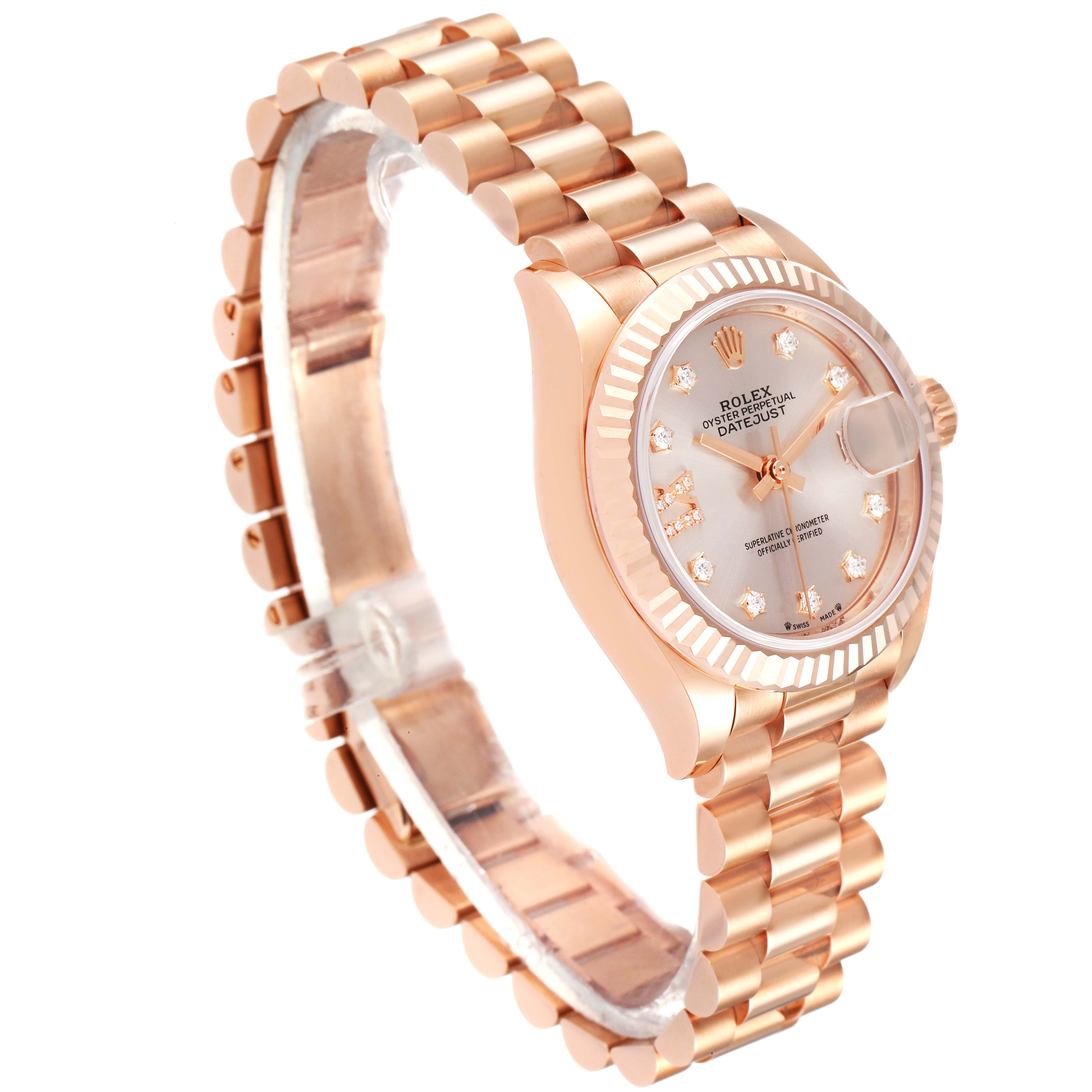 RLX Lady-Datejust 28mm 279175 Rose Dial President Everose Gold