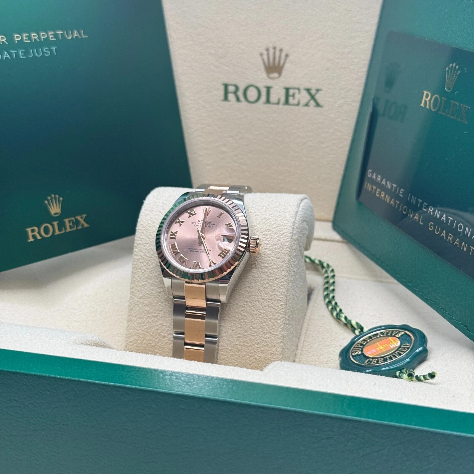 RLX Lady-Datejust 28mm 279171 Pink Roman Oyster Stainless Steel and Rose Gold