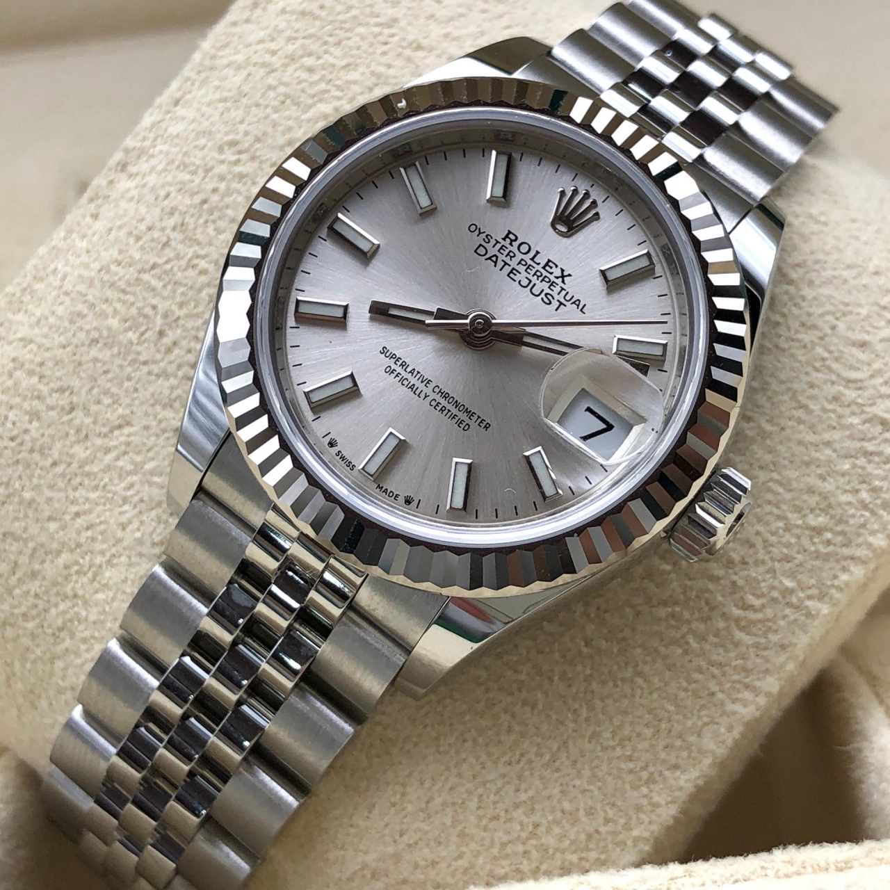 RLX Lady-Datejust 28mm 279174 Silver Dial Oyster Bracelet