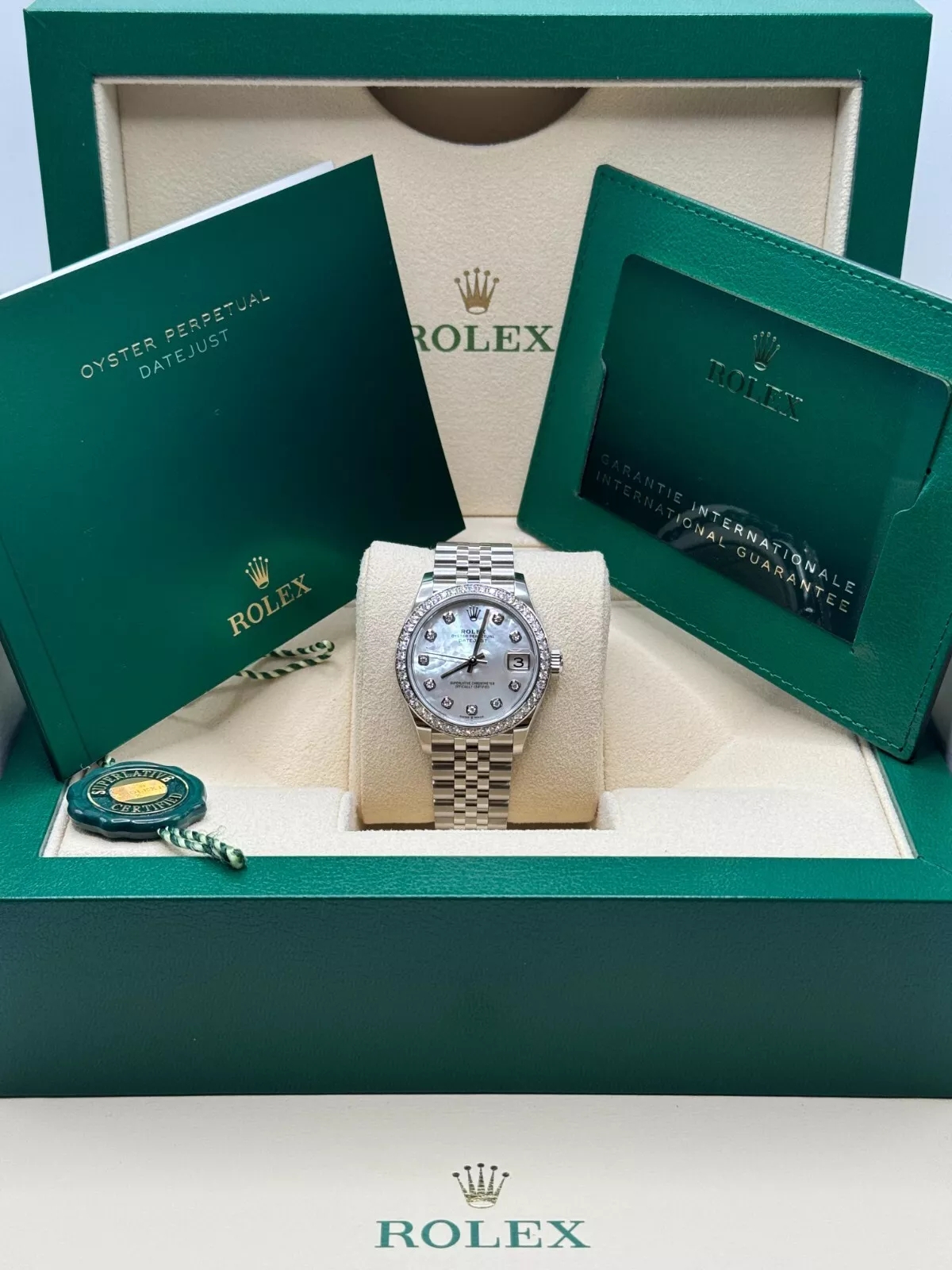 RLX Datejust m278384RBR-0007/0008 Mother-of-Pearl 31mm Dial Oyster Watch