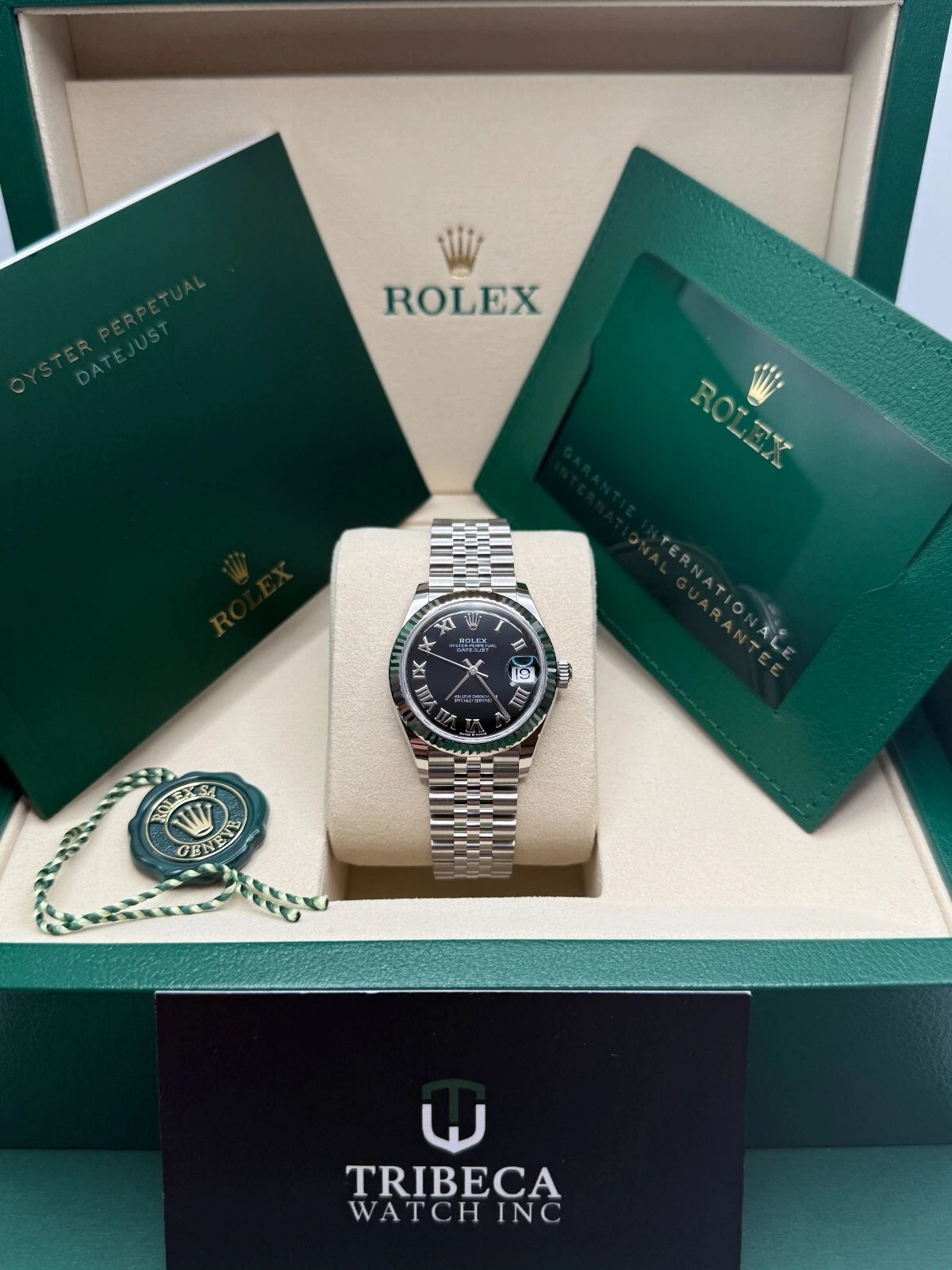 RLX Datejust m278274-0001/0002 Bright Black Dial 31mm Oyster Bracelet