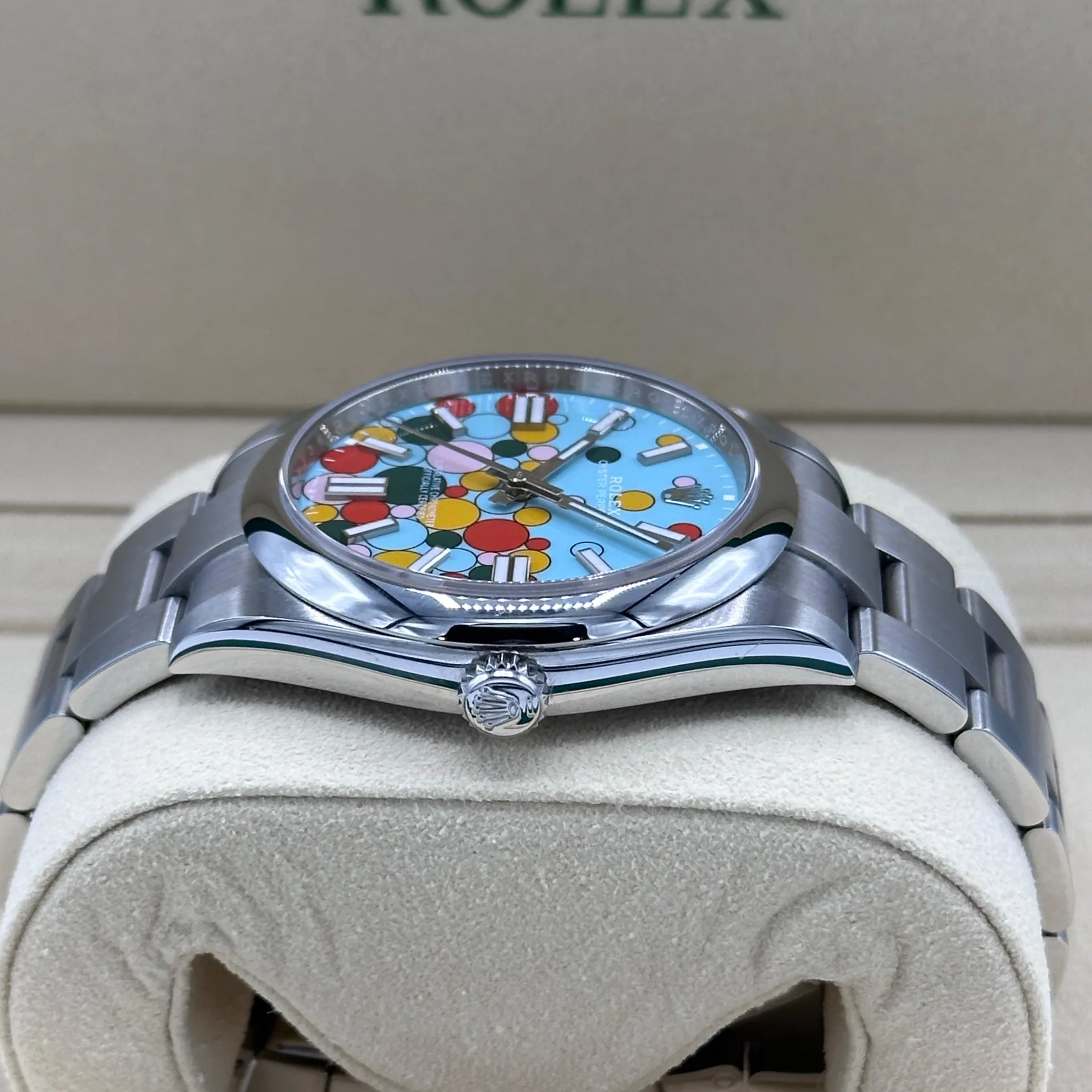 RLX 124300-0008 Oyster Perpetual 41mm Turquoise blue Celebration Dial