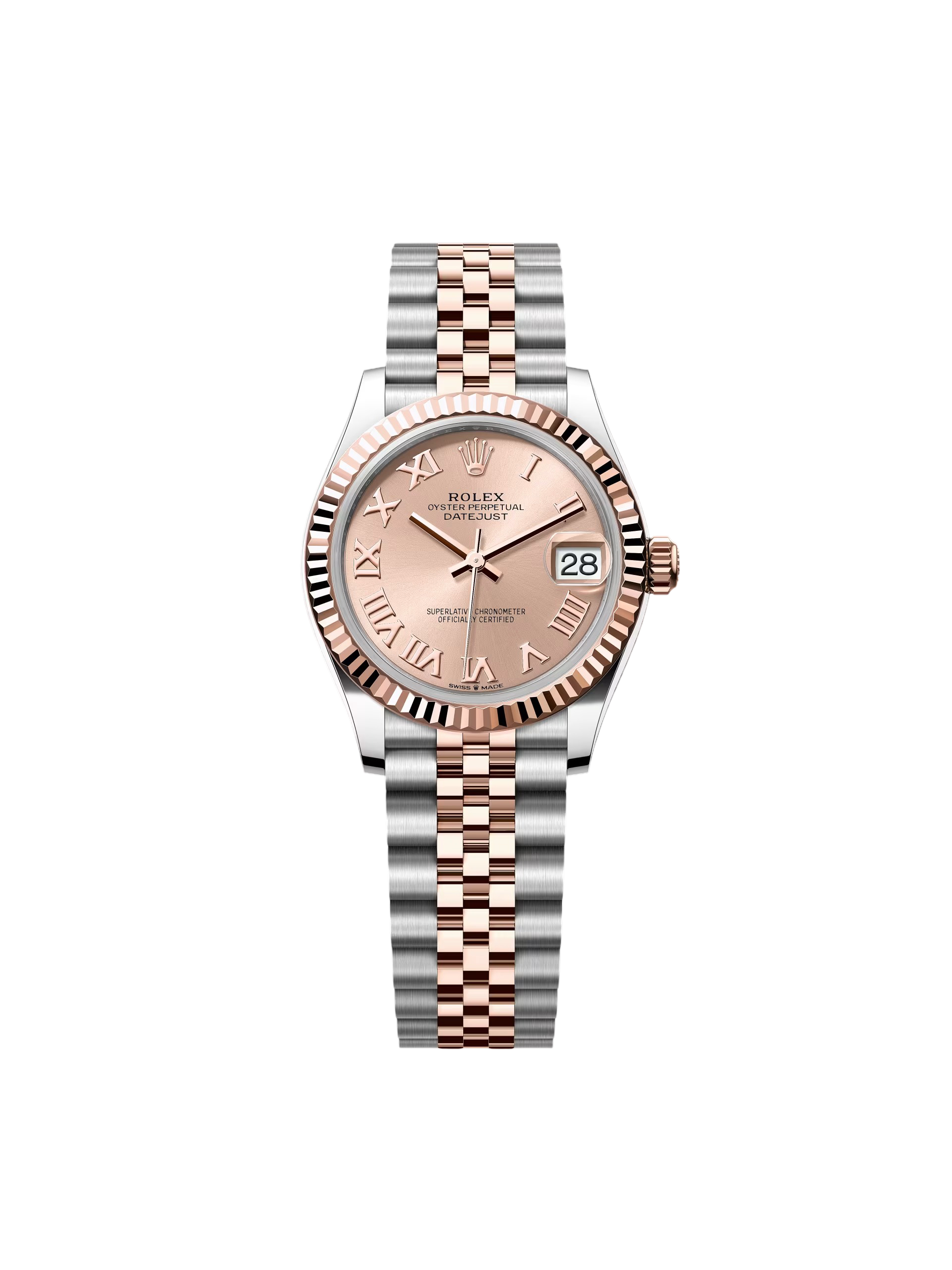 RLX Datejust m278271-0005/0006 Rose 31mm Dial Oyster Bracelet Watch