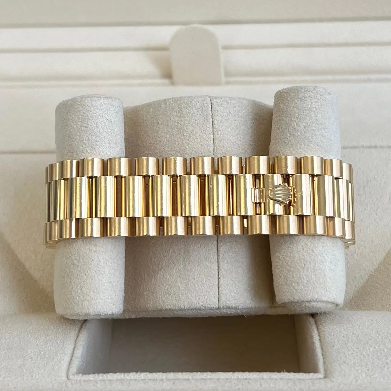 RLX Day-Date 40mm Champagne Diamond Dial and Bezel Yellow Gold President Bracelet 228348RBR-0002