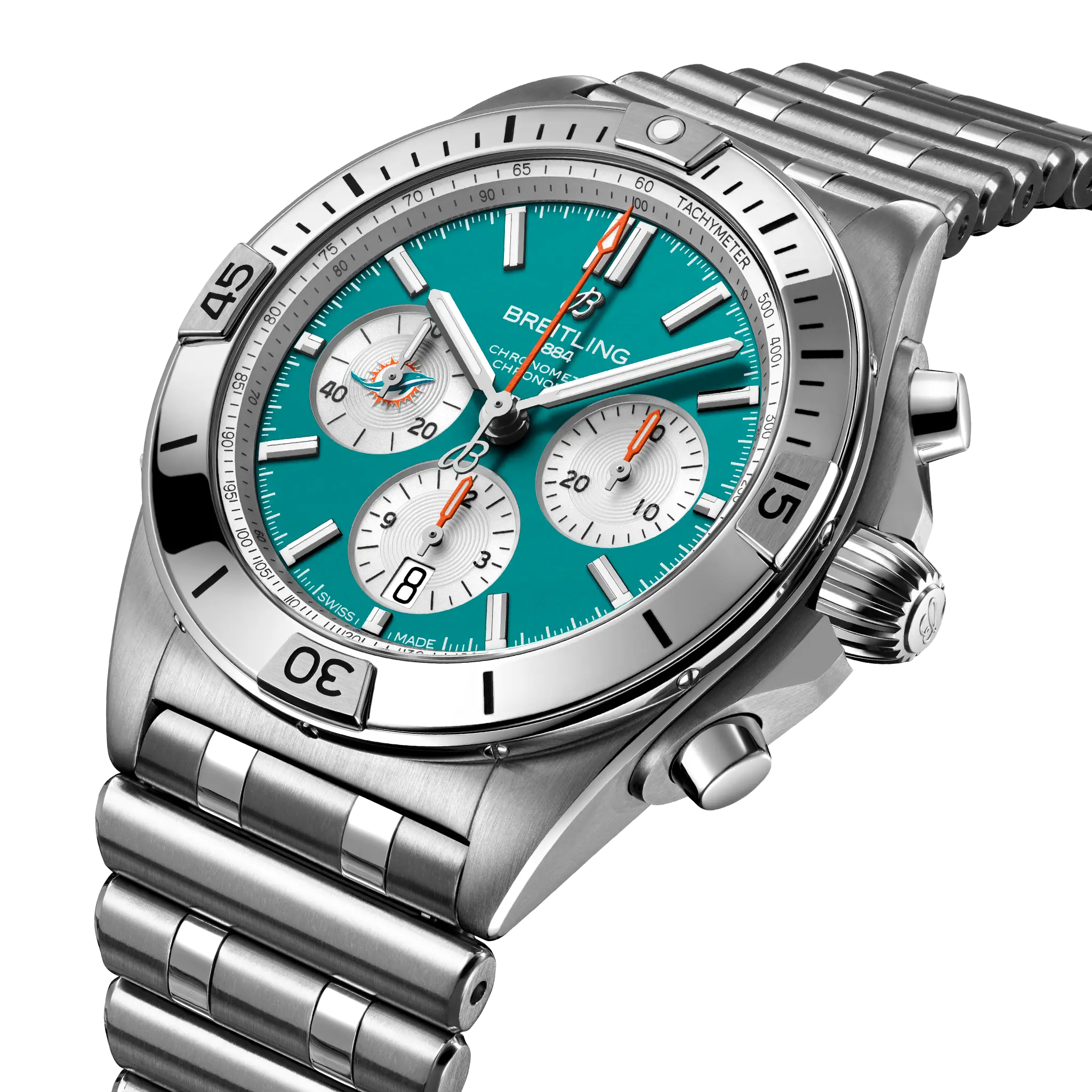 Breitling Chronomat B01 42 NFL Miami Dolphins Edition AB01342B1L2A1