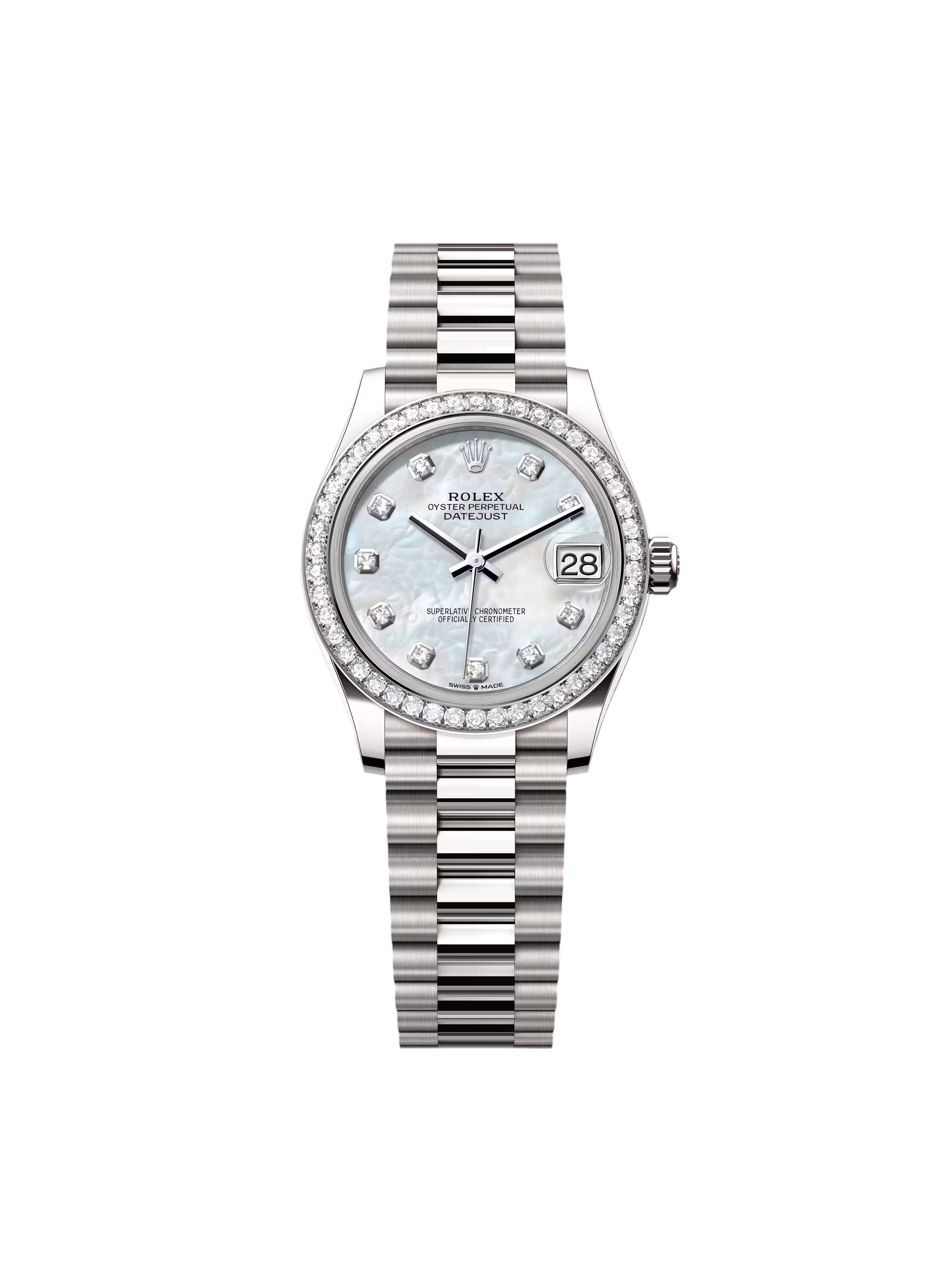 RLX Datejust m278289RBR-0005 31mm Datejust Diamond Bezel MOP Dial