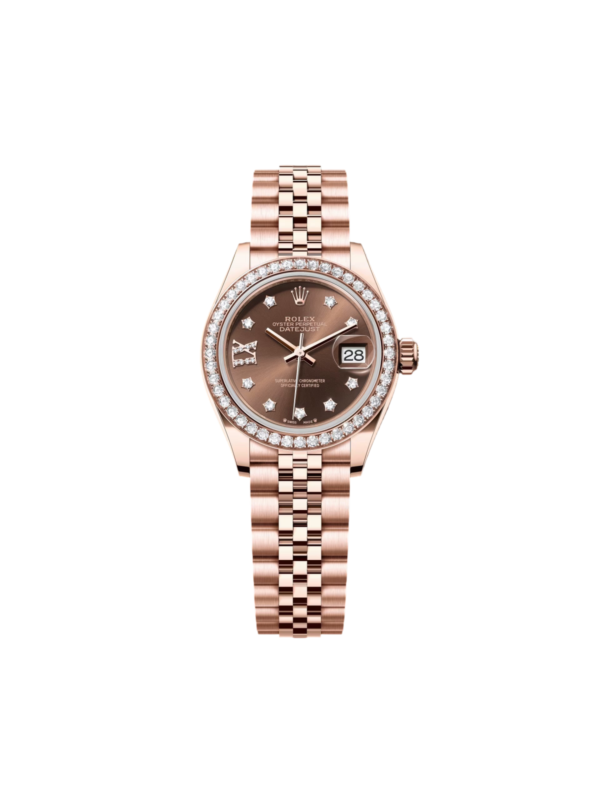 RLX  Lady-Datejust 28mm 279135RBR Chocolate Diamond Dial Jubilee Bracelet