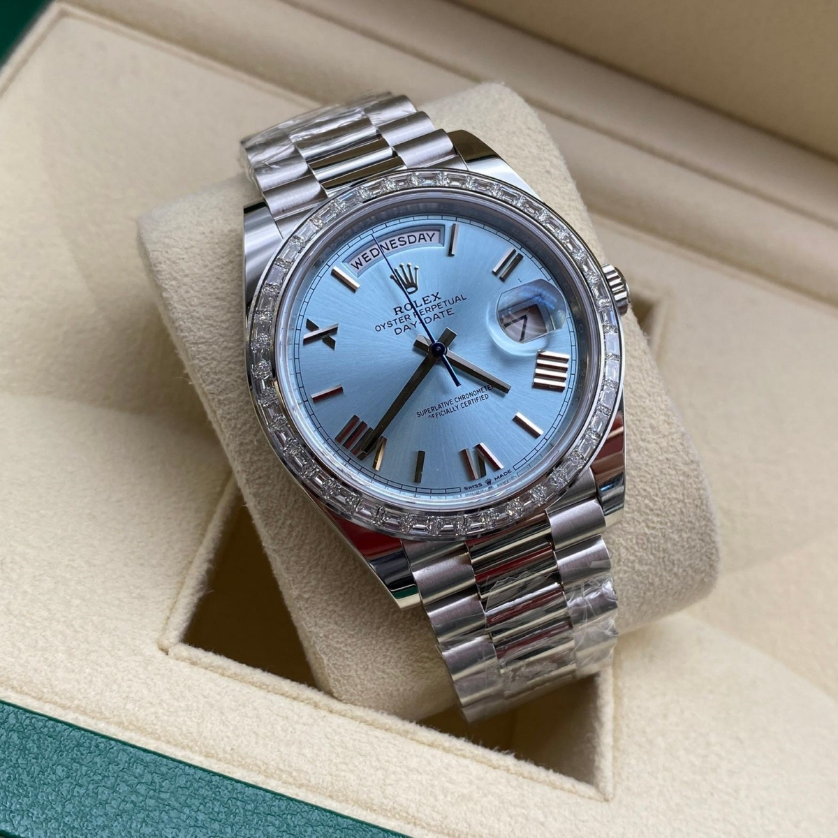 RLX Day-Date 40mm 228396TBR-0030 Ice Blue Roman Dial