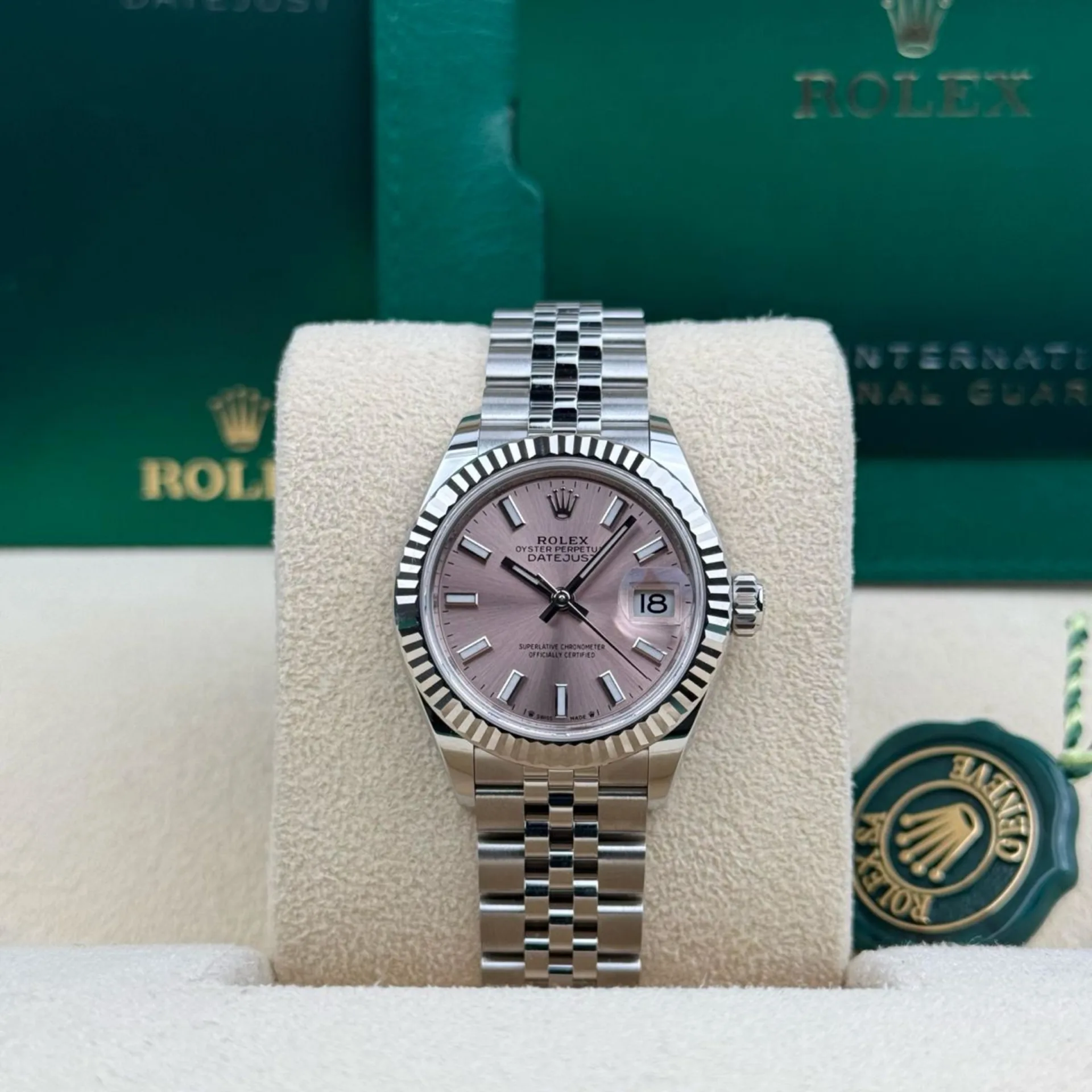 RLX Lady-Datejust 28mm 279174 Pink Dial Oyster Bracelet
