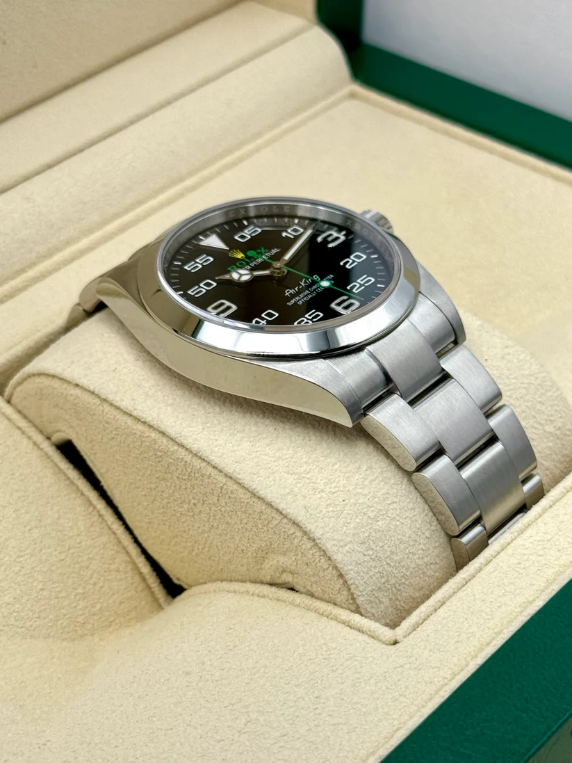 RLX  Oyster Perpetual Air King Black Dial Steel Mens Watch 126900 Box Card