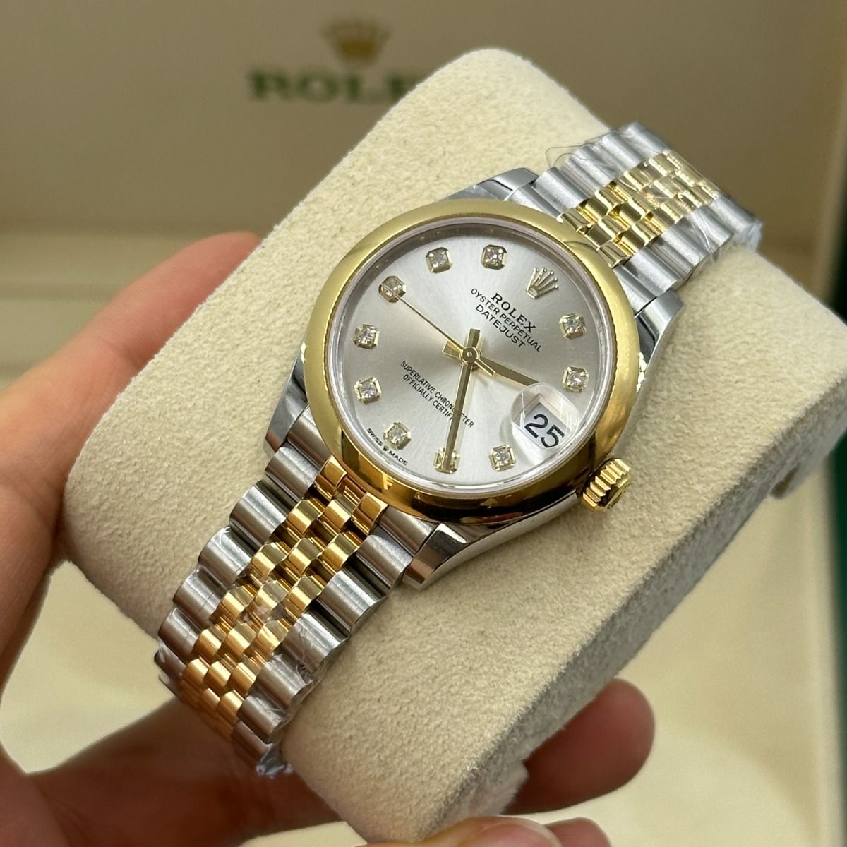 RLX Datejust m278243-0019/0020 31mm Silver Dial Yellow Rolesor Oyster Watch