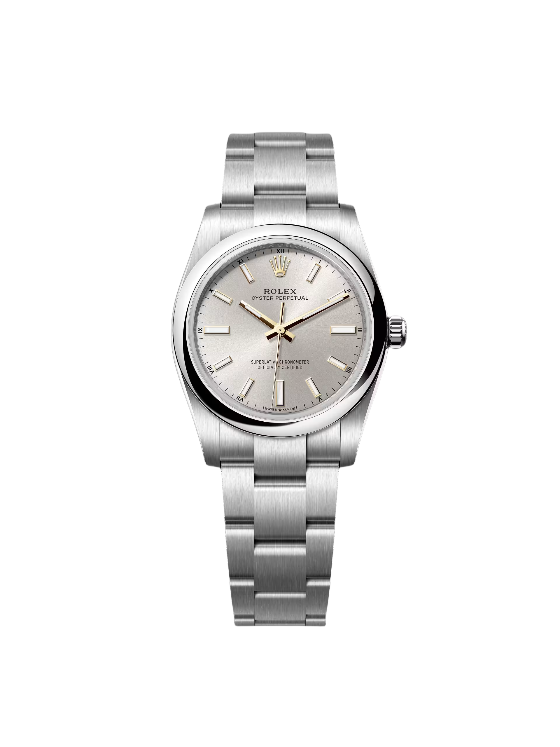 RLX Oyster Perpetual 34mm 124200-0001 Silver Dial Oyster Stainless Steel Bracelet