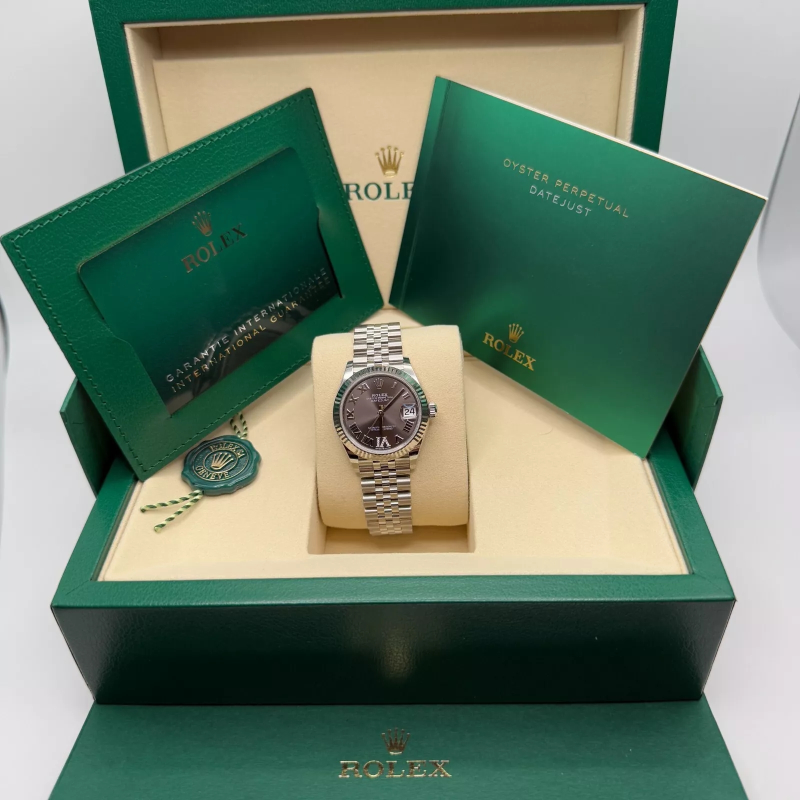 RLX Datejust m278274-0027/0028 Dark Grey 31mm Dial Oyster Watch