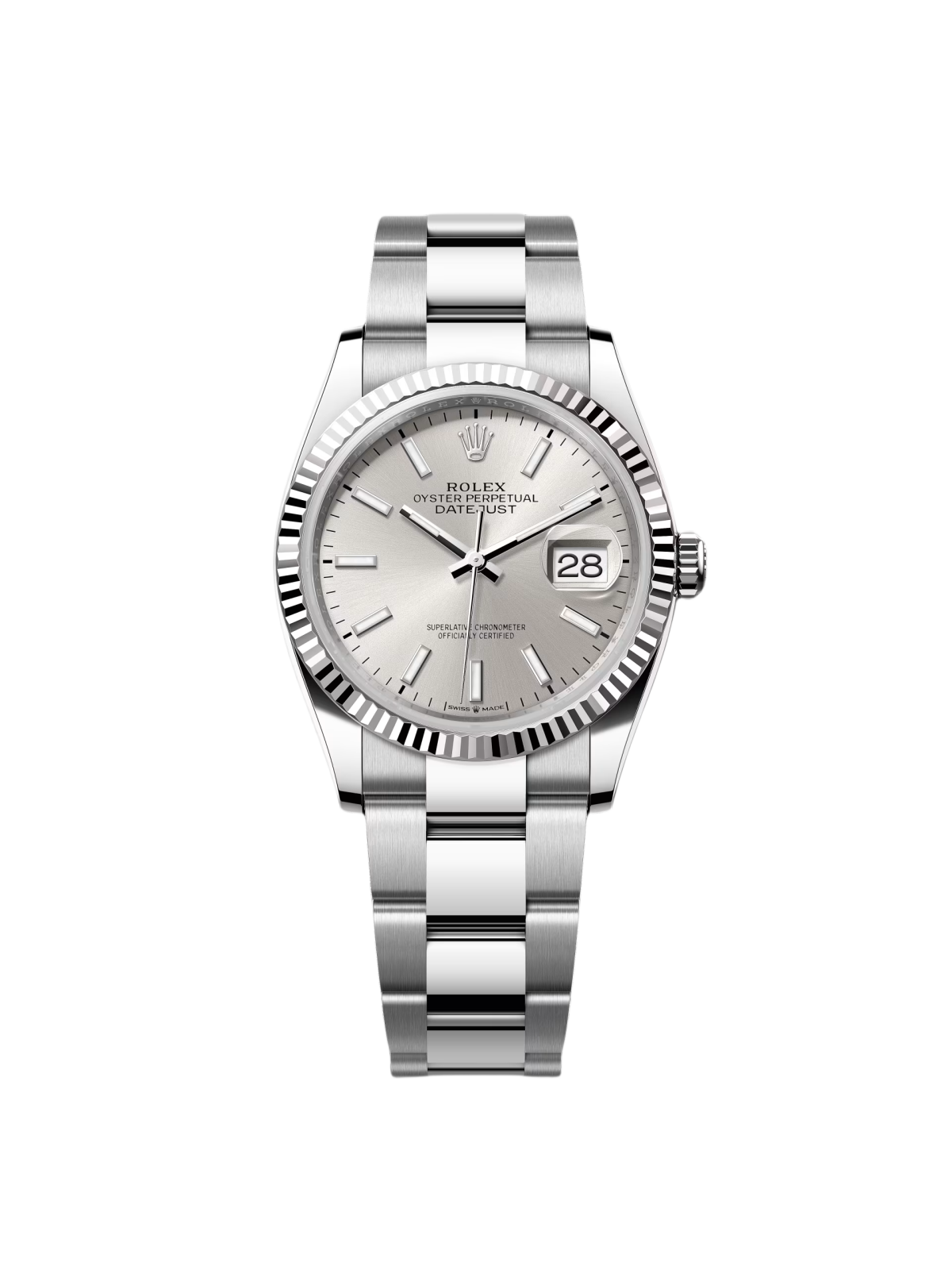 RLX  Datejust 36mm 126234 Silver Index Dial Oyster Stainless Steel