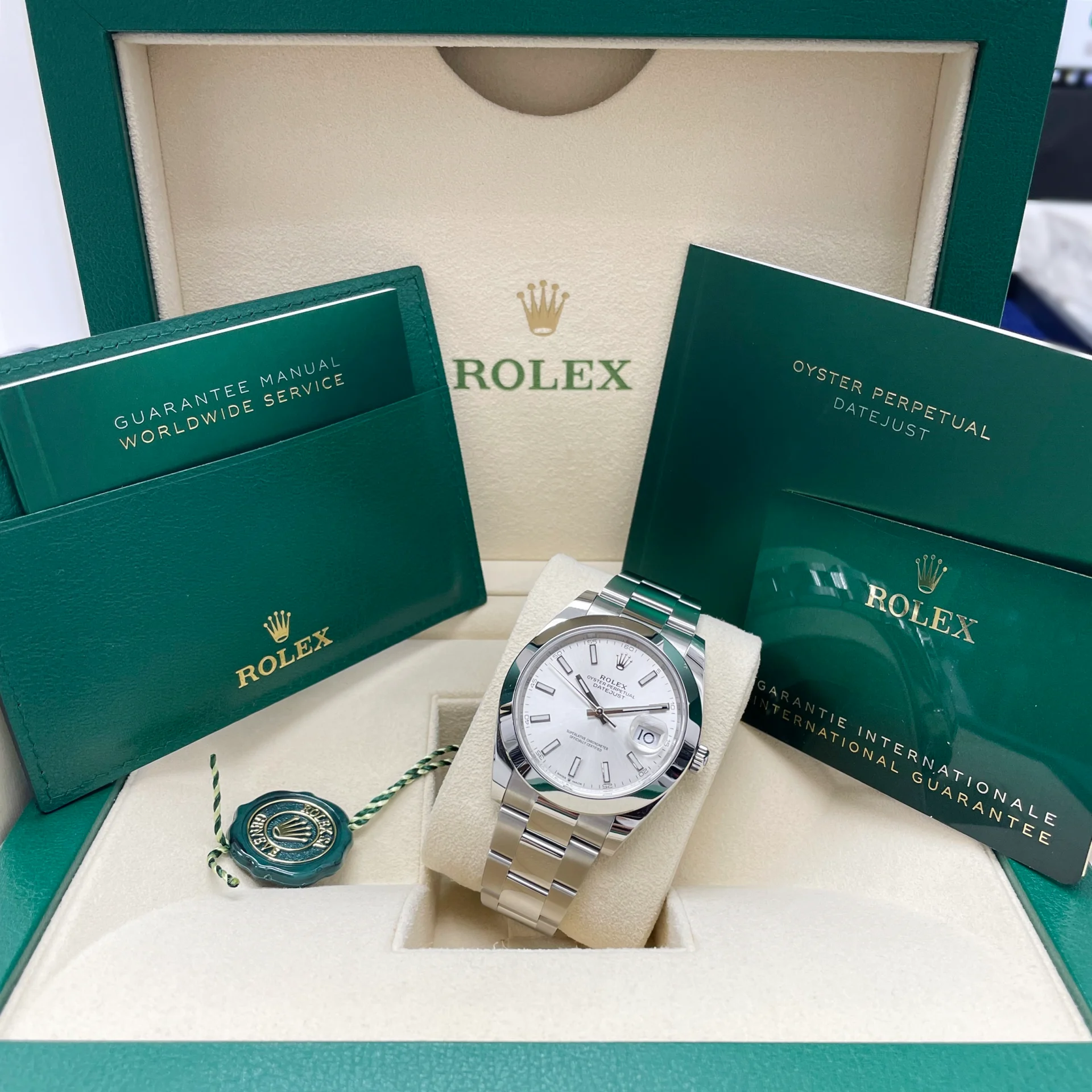 RLX Datejust 41mm 126300 Silver Index Jubilee Stainless Steel Watch