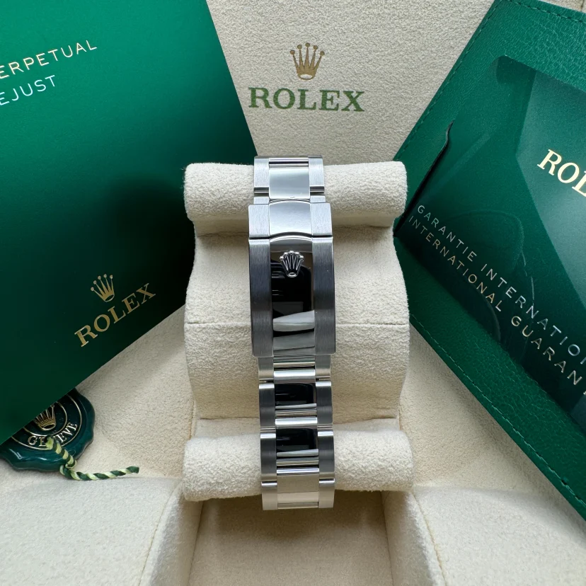 RLX Datejust 41mm 126300 Black Index Oyster 41mm Stainless Steel Watch