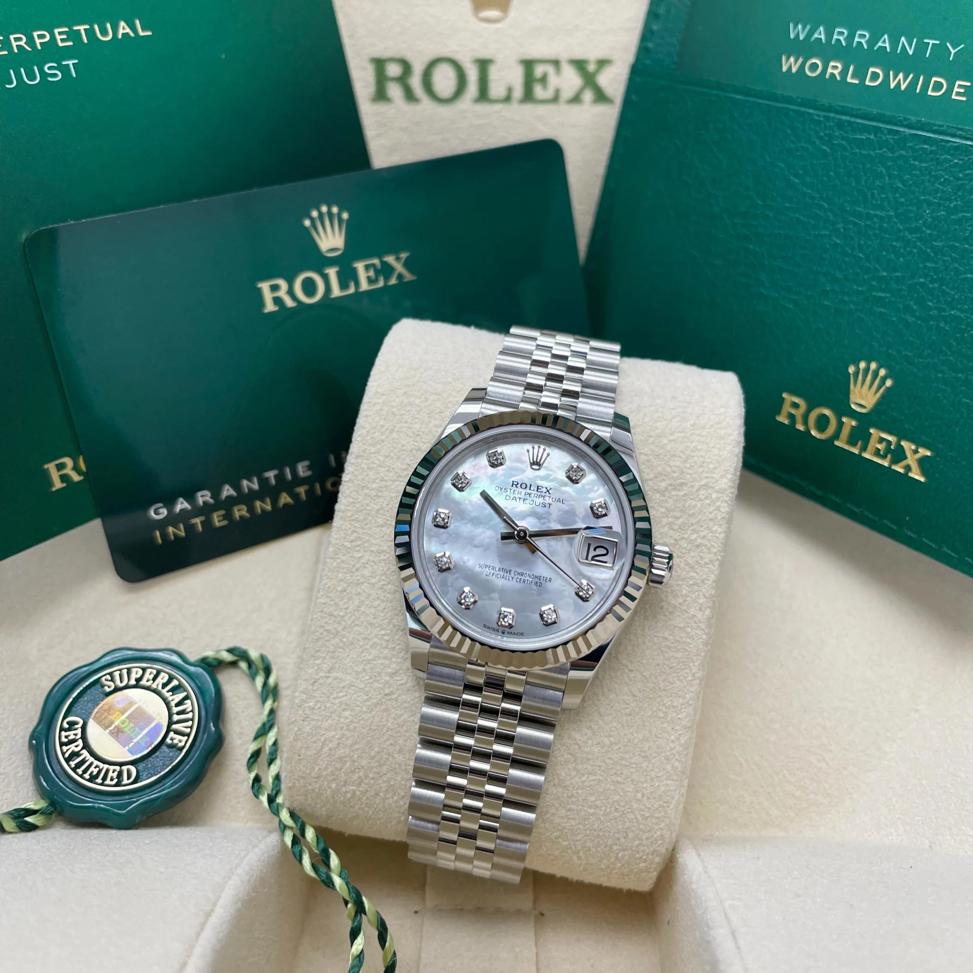 RLX Datejust m278274-0005/0006 31mm Mother-of-Pearl 31mm Dial Oyster Watch