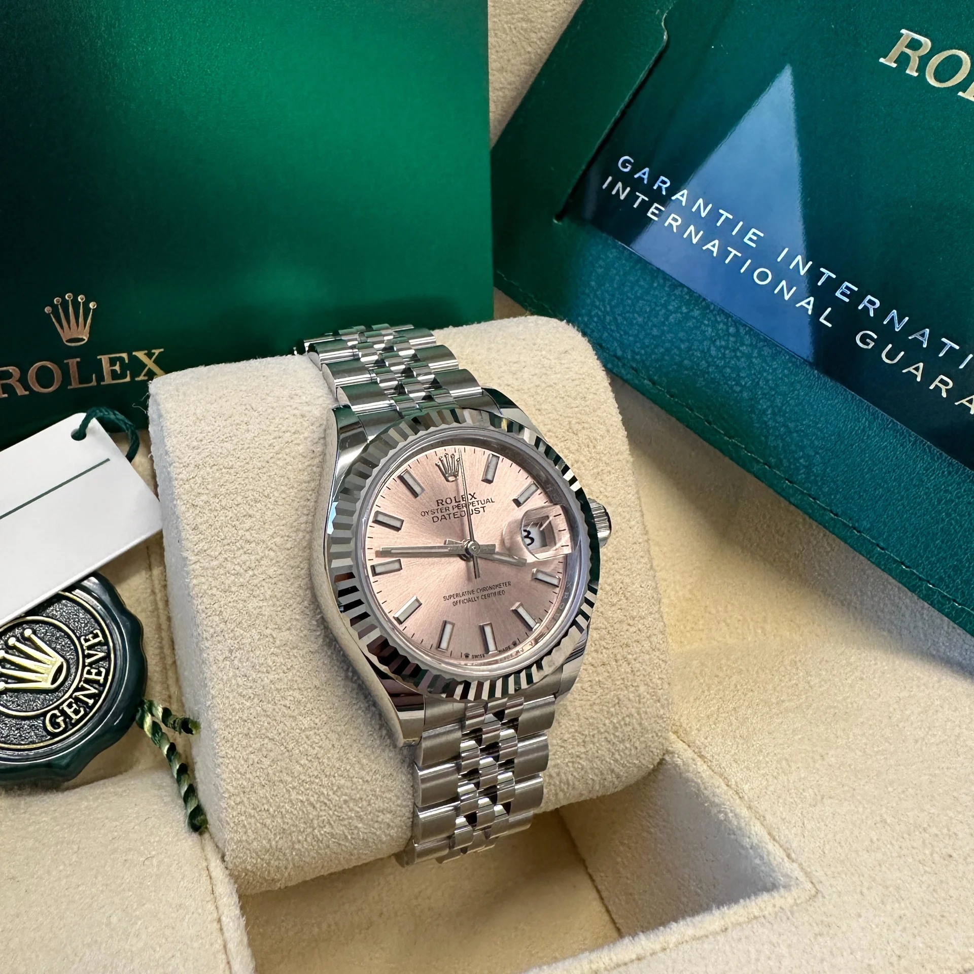 RLX Lady-Datejust 28mm 279174 Pink Dial Oyster Bracelet