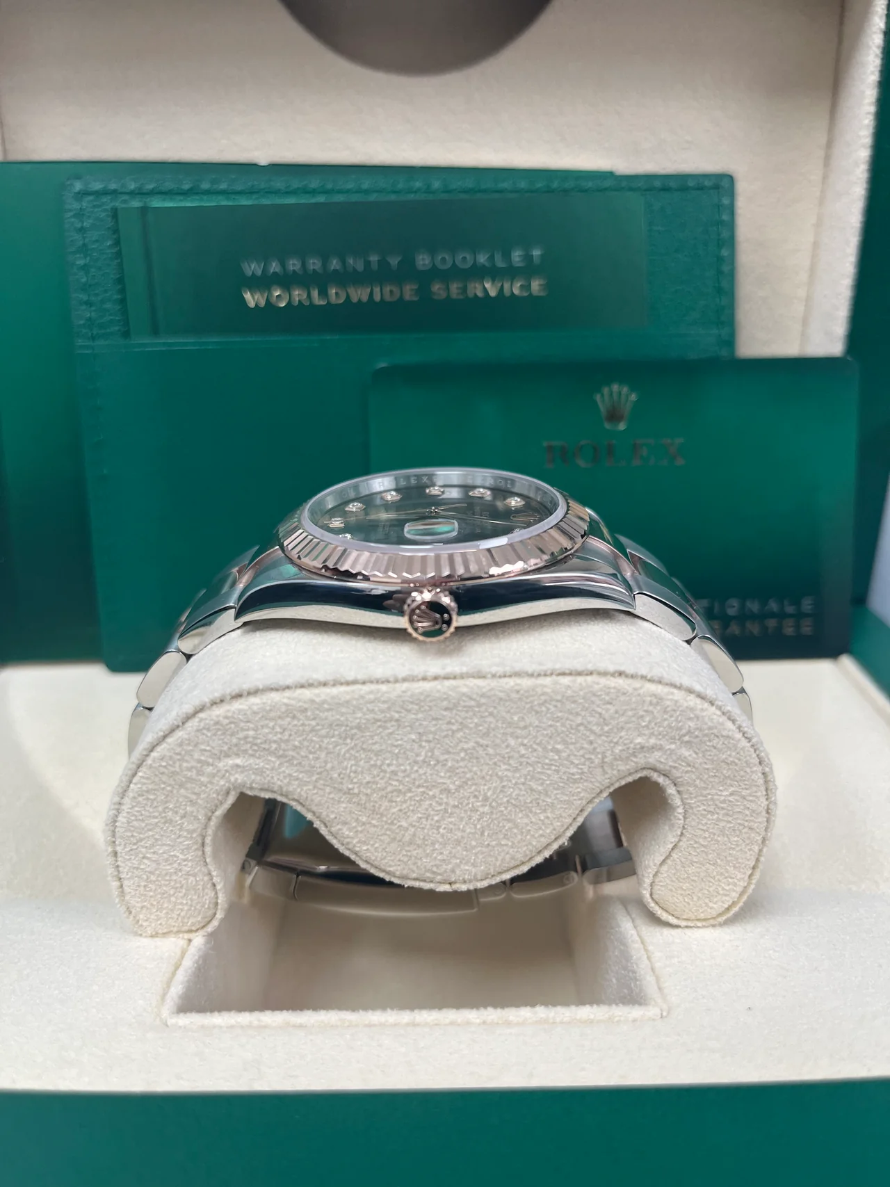 RLX Datejust 41mm 126331 Datejust Chocolate Diamond Oyster Steel and Everose Gold Watch