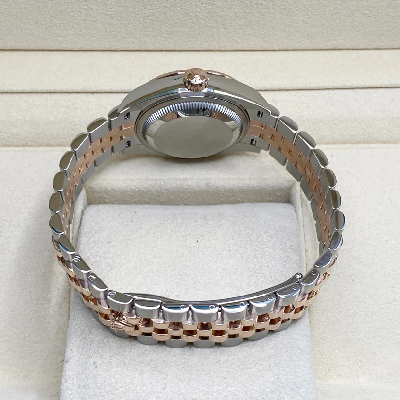 RLX Lady-Datejust 28mm 279171 Chocolate Index Oyster Stainless Steel and Rose Gold