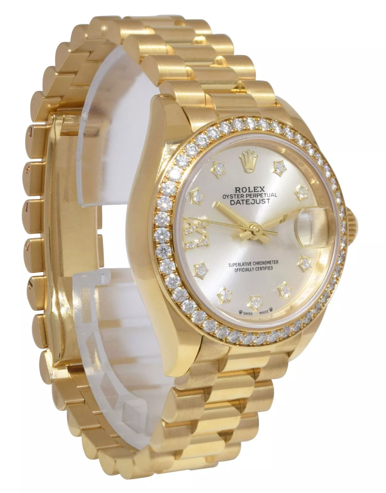 RLX Lady-Datejust 28mm 279138RBR Silver Dial President Bracelet Watch