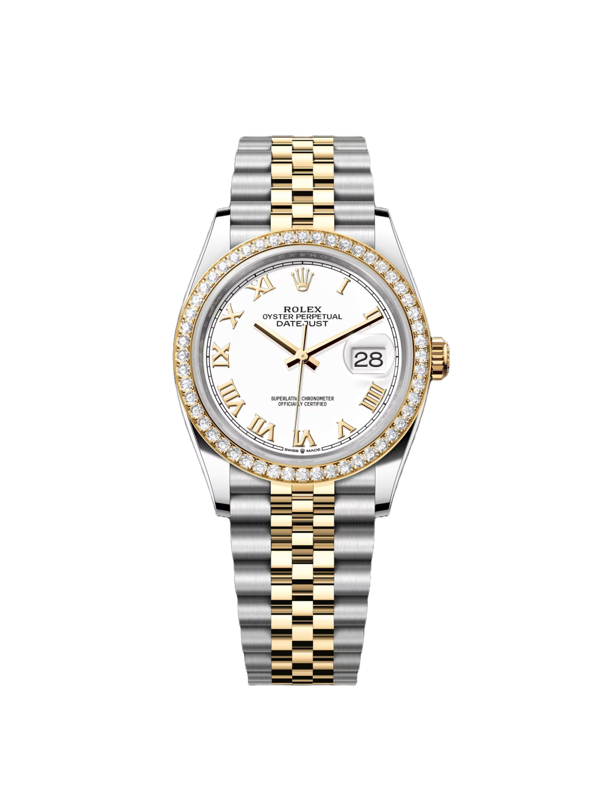 RLX  Datejust 36mm 126283 White Dial Jubilee Bracelet Watch