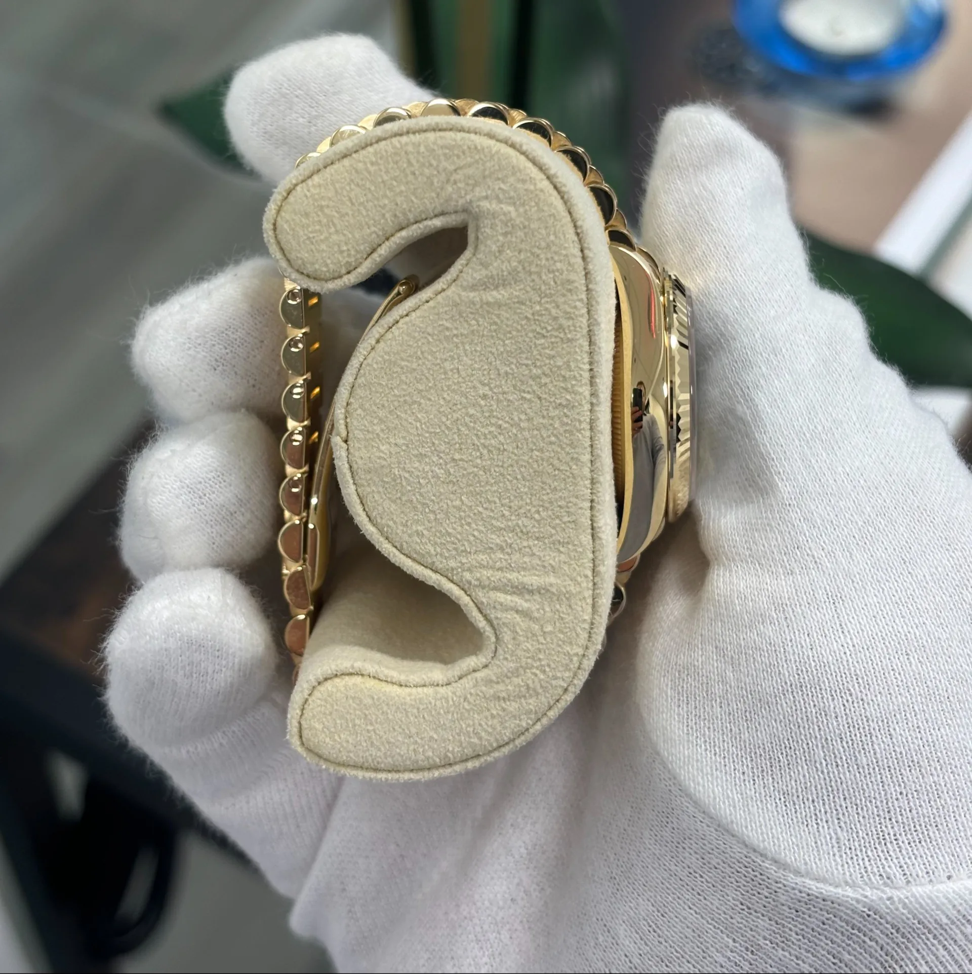 RLX Datejust m278278-0011 Olive Green 31mm Dial President Bracelet Watch