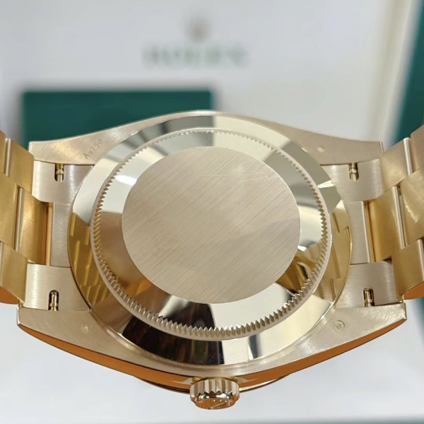 RLX Day-Date 40mm Black Diamond Dial and Diamond Bezel Yellow Gold President Bracelet  228348RBR-0001