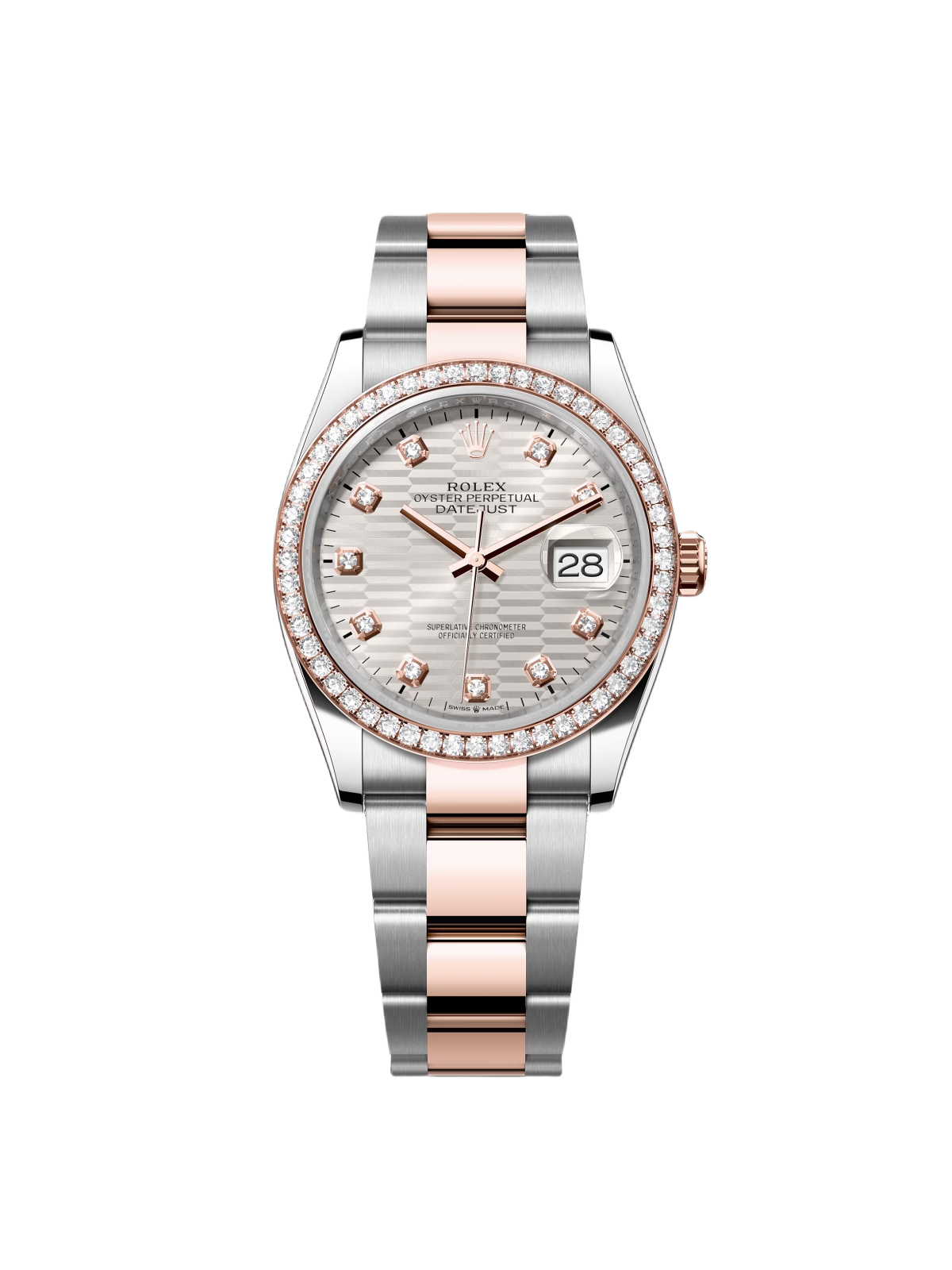 RLX  Datejust 36mm 126281 Silver Palm Index Dial Jubilee Bracelet