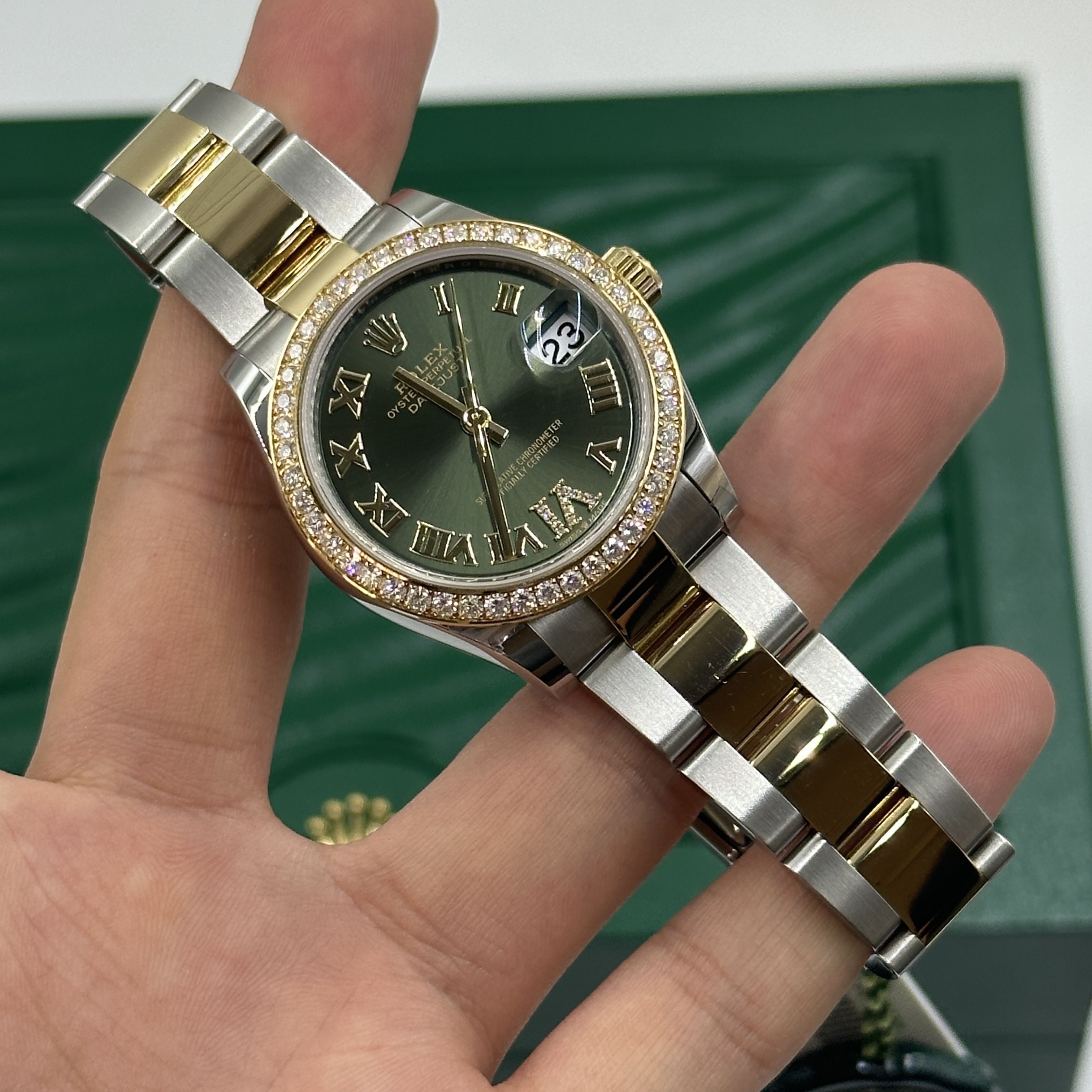 RLX Datejust m278383RBR-0015/0016 31mm Olive Green Dial Oyster Bracelet
