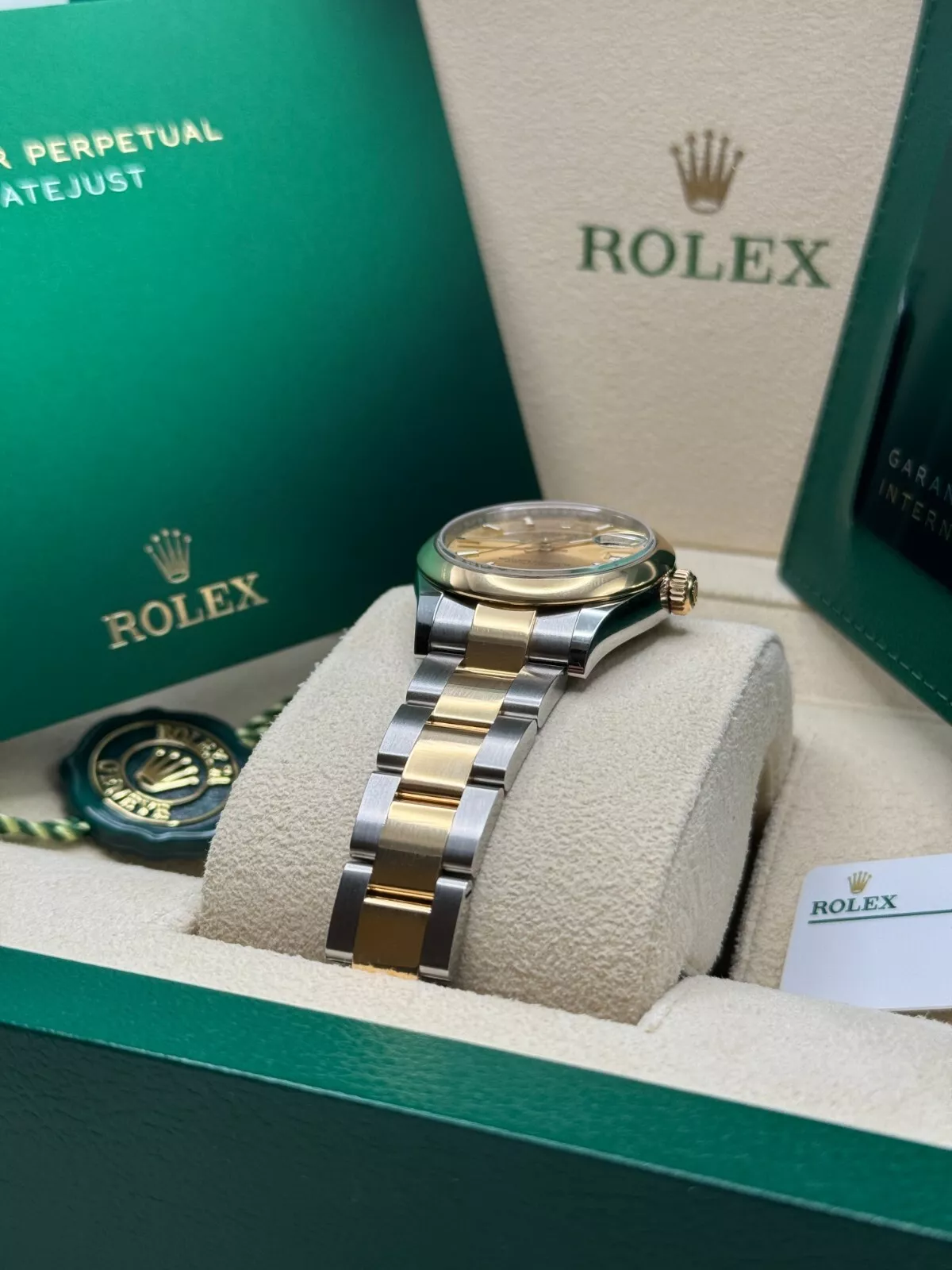 RLX Datejust m278243-0013/0014  31mm Champagne Dial Yellow Rolesor Oyster Watch