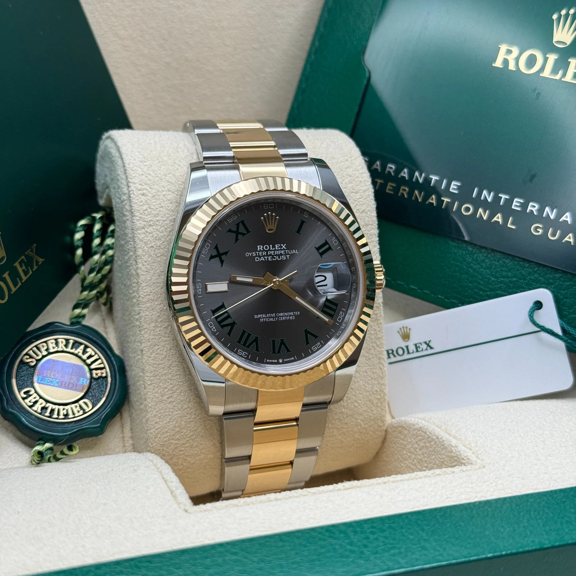 RLX  Datejust 41mm 126333 Two-Tone Yellow Gold Fluted Bezel 