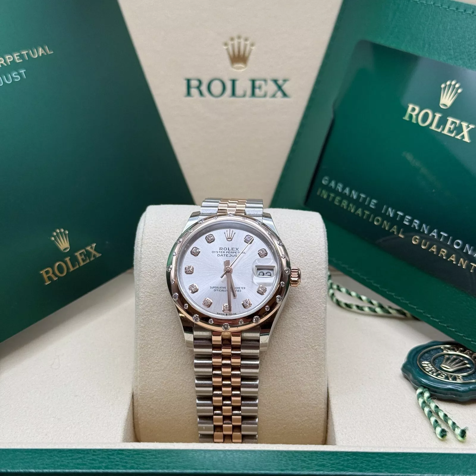 RLX Datejust m278341-0015/0016 Silver Dial 31mm Oyster Bracelet