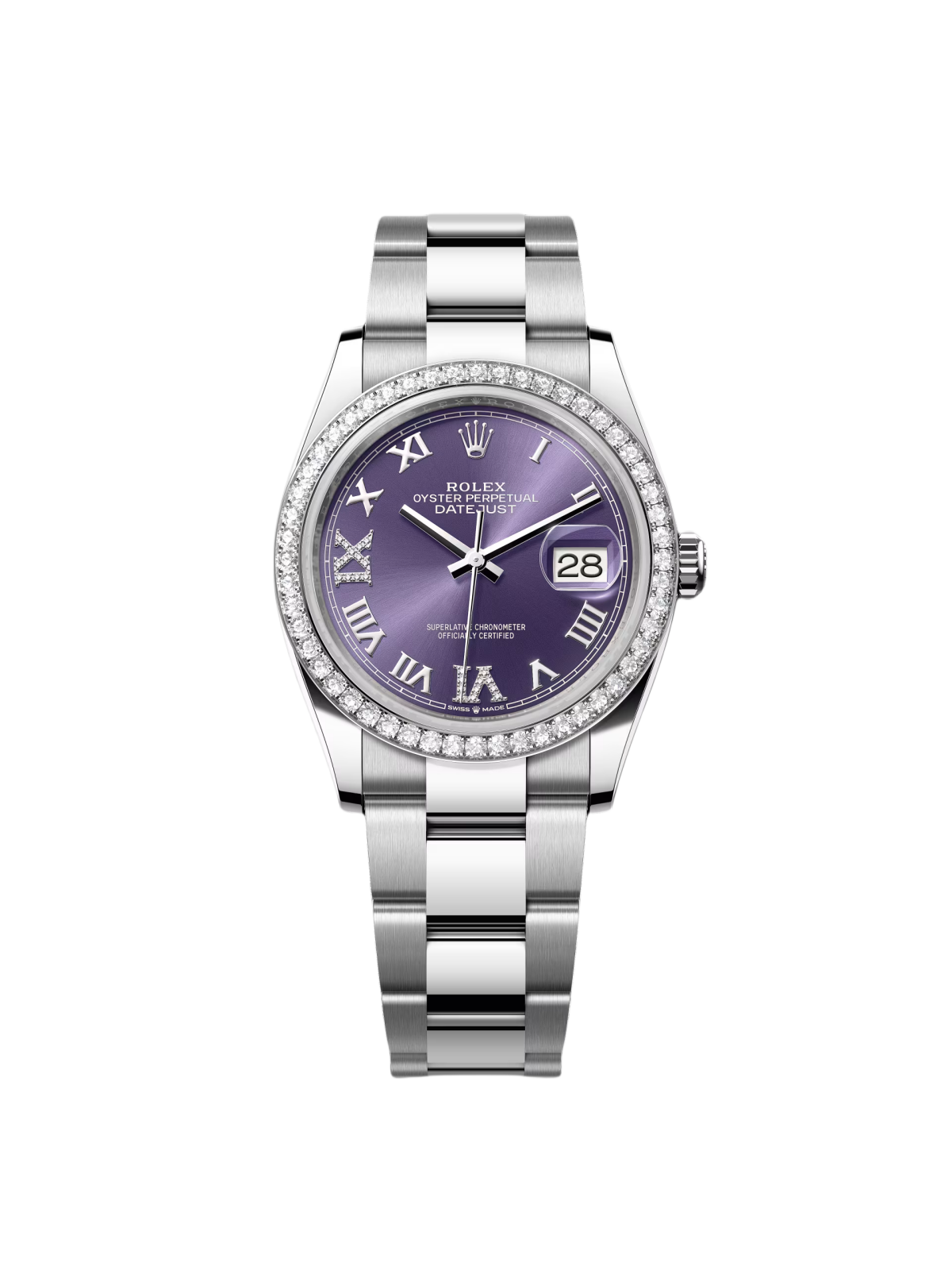 RLX  Datejust 36mm 126284 Aubergine Dial Jubilee Bracelet