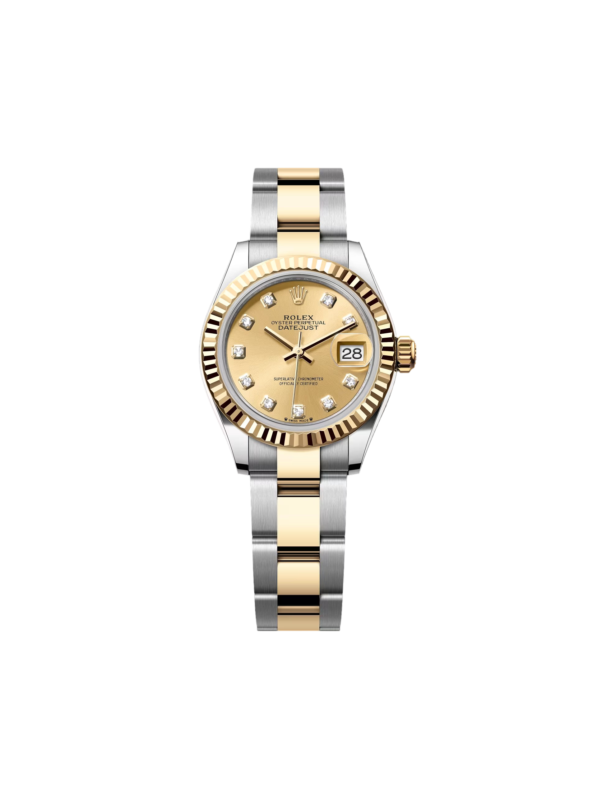 RLX Lady-Datejust 28mm 279173 Champagne Diamond Dial Oyster Bracelet