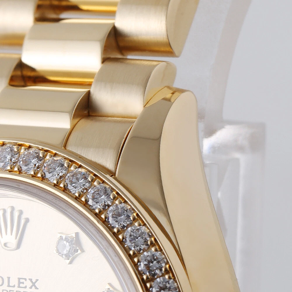 RLX Lady-Datejust 28mm 279138RBR Champagne Diamond Dial and Diamond Bezel Yellow Gold Bracelet