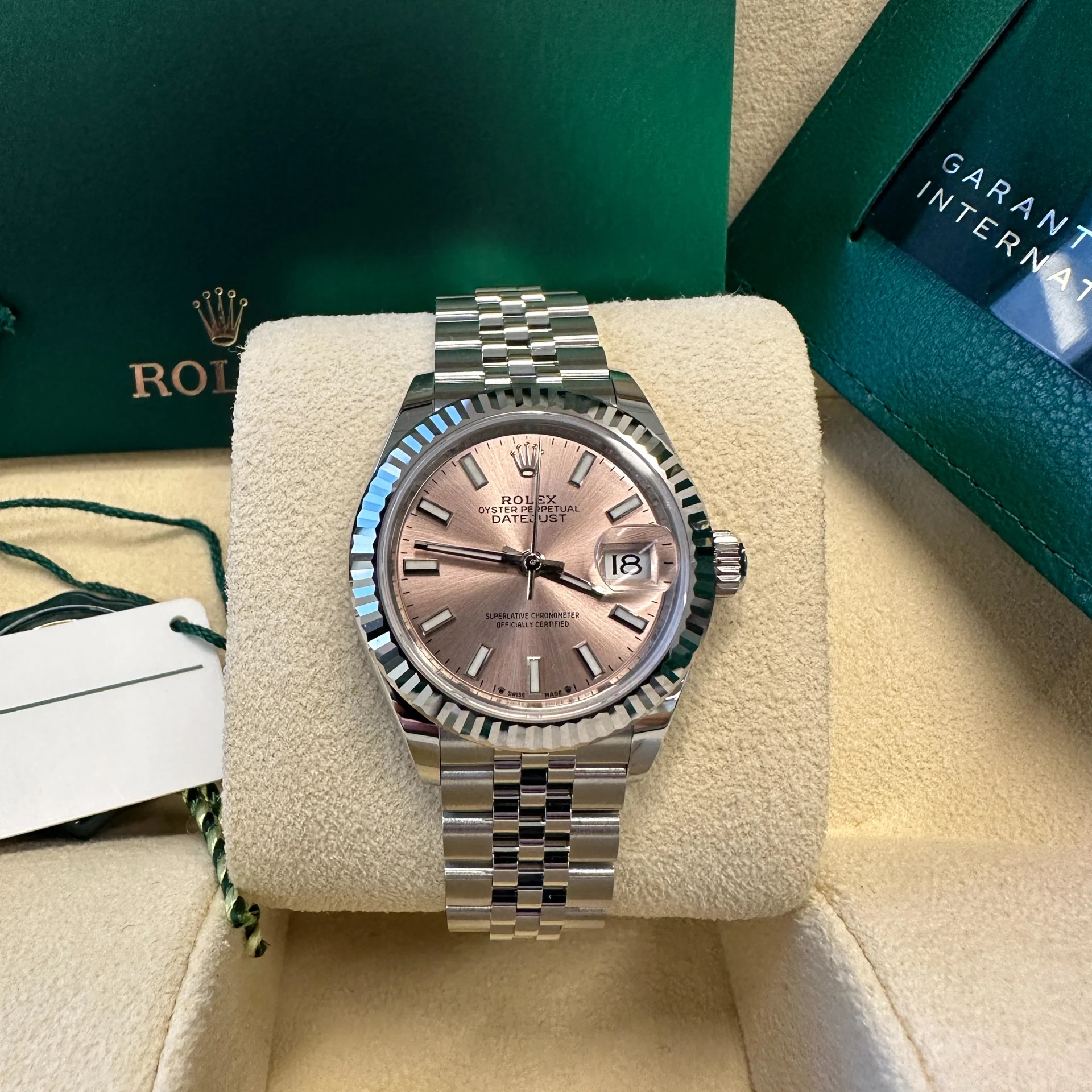 RLX Lady-Datejust 28mm 279174 Pink Dial Oyster Bracelet