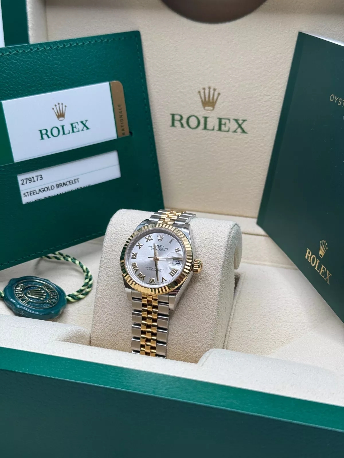 RLX Lady-Datejust 28mm 279173 Silver Roman Dial Oyster Bracelet