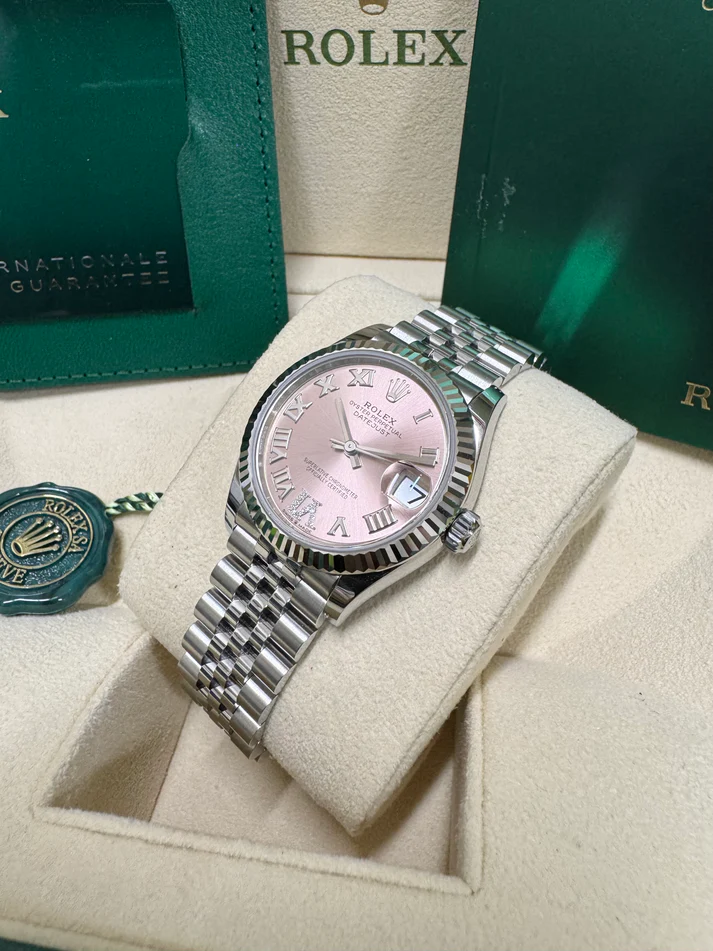 RLX Datejust m278274-0023/0024 Pink 31mm Dial Oyster Watch