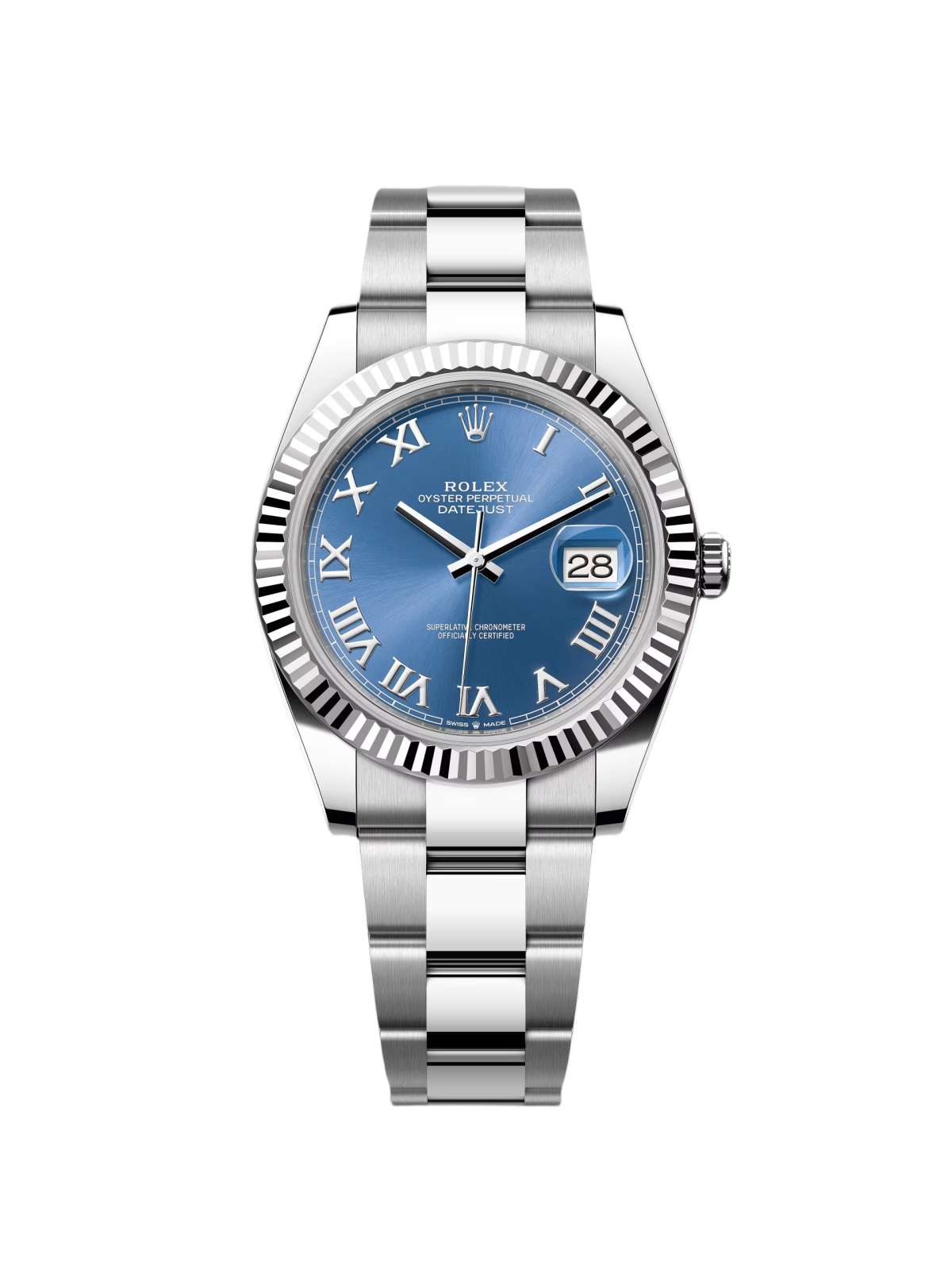 RLX  Datejust 41mm 126334 Blue Roman Oyster Stainless Steel Men’s Watch
