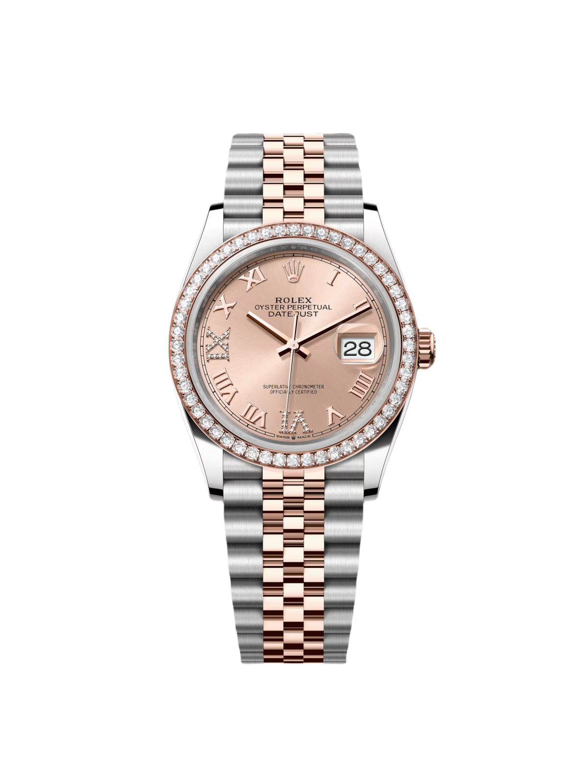 RLX  Datejust 36mm 126281 Rose Dial Oyster 36mm Bracelet