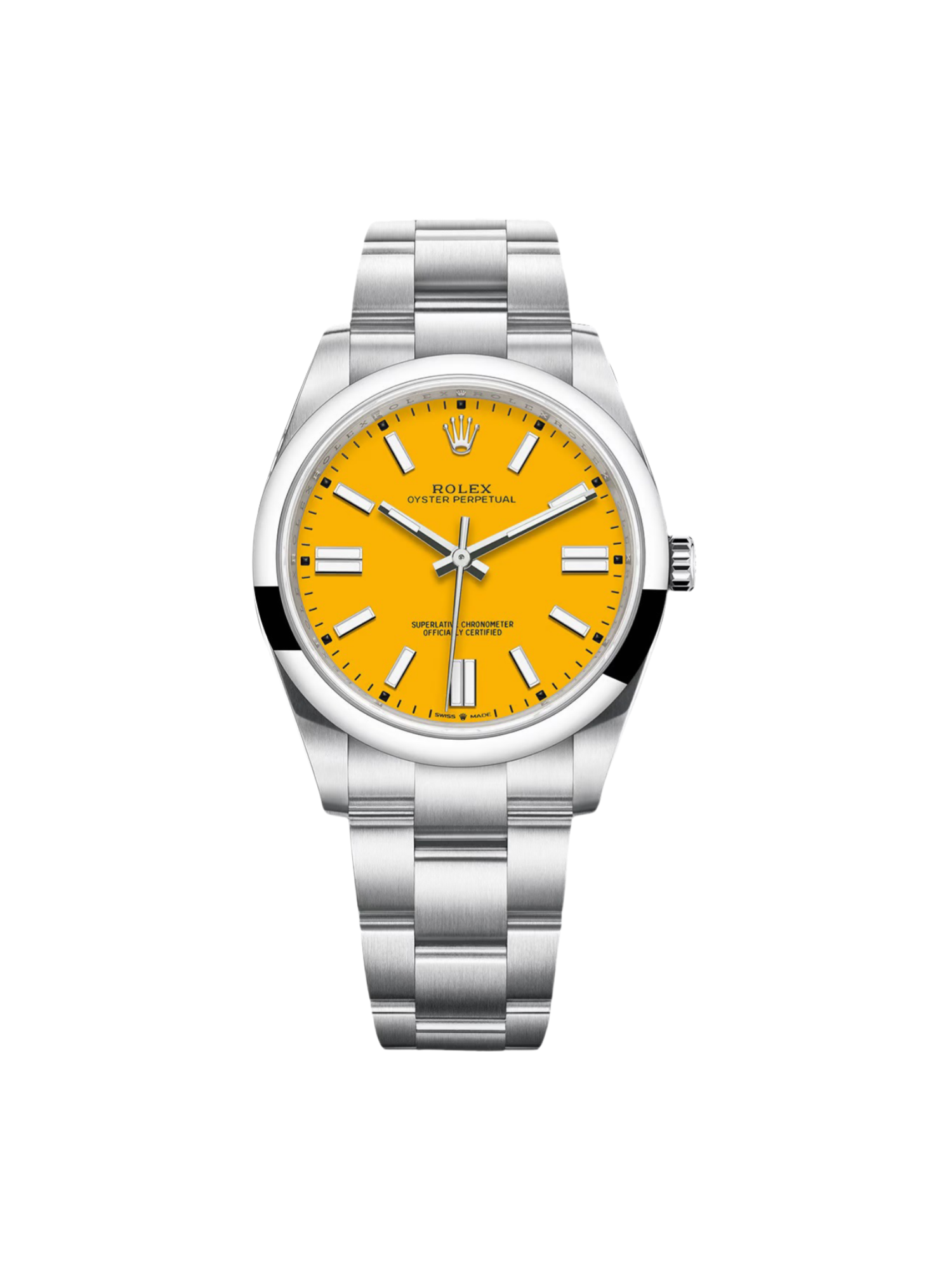 RLX Oyster Perpetual 41mm 124300-0004 Yellow Dial