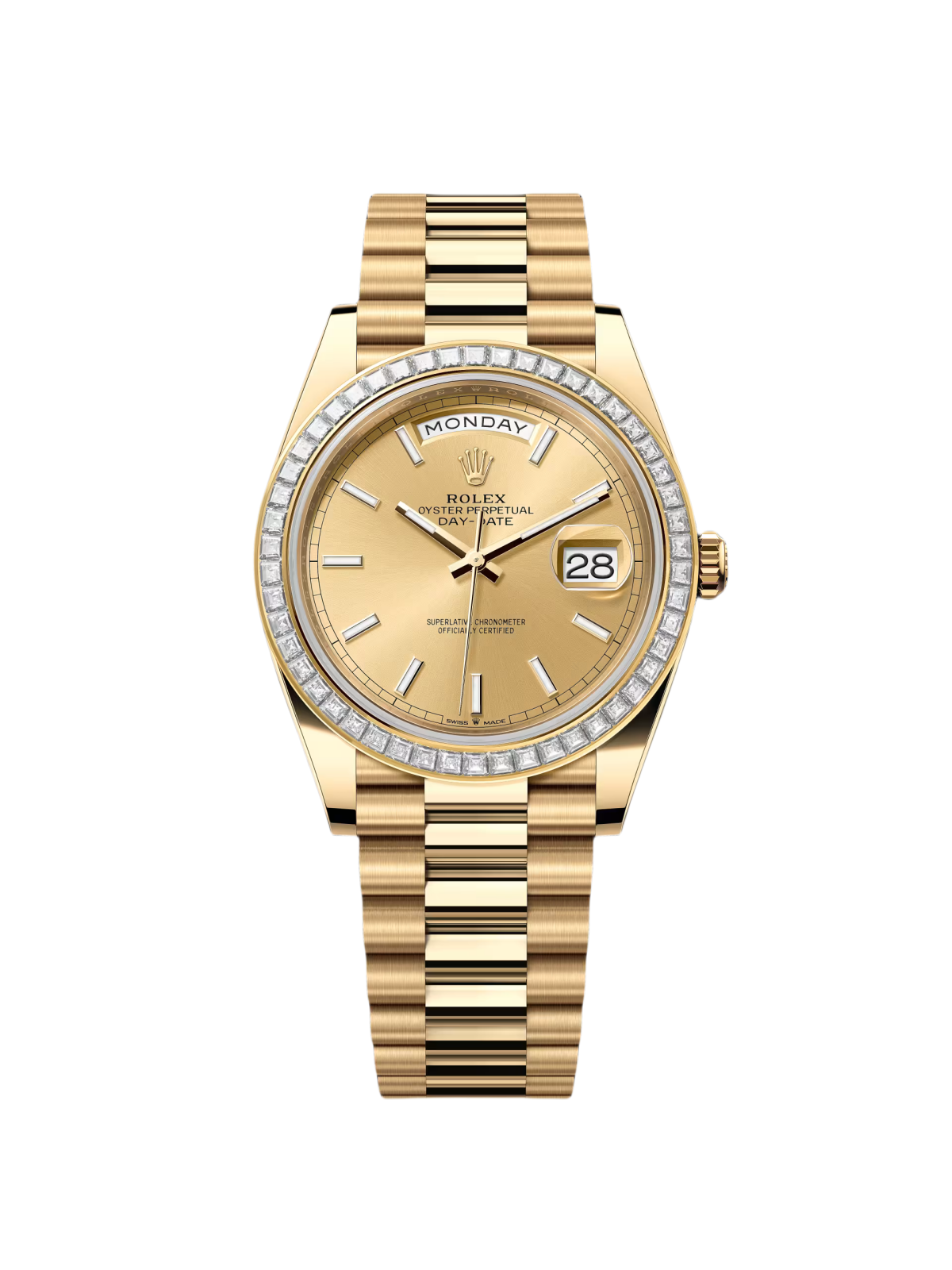 RLX Day-Date 40mm 228398TBR-0007 Champagne Dial President Watch