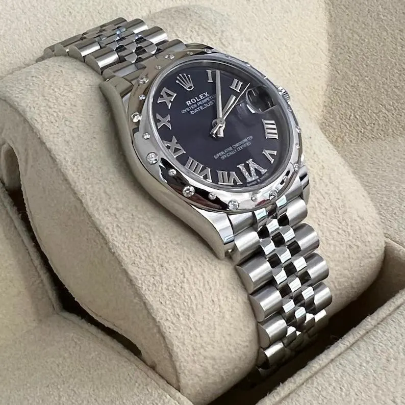 RLX Datejust m278344-0027/0028 Aubergine Diamond Dial 31mm Oyster