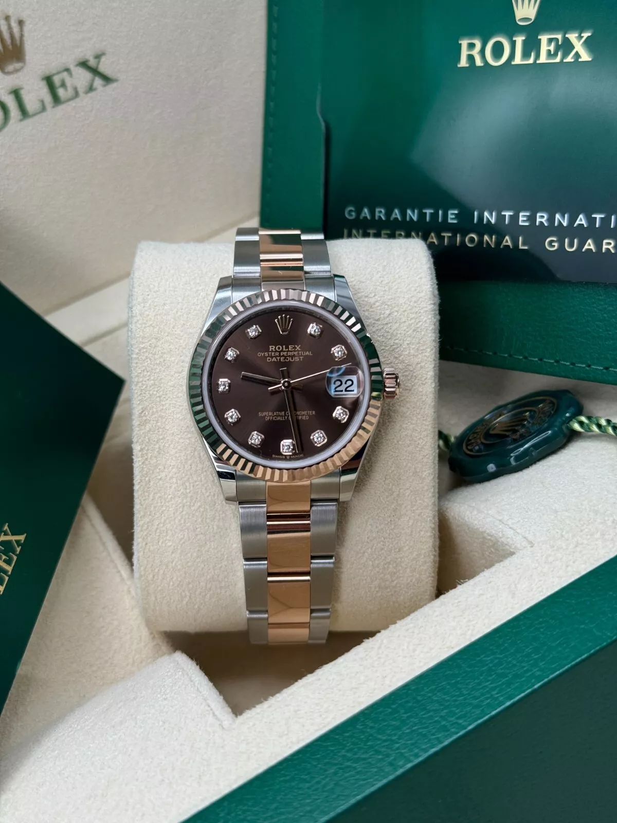 RLX Datejust m278271-0027/0028 Chocolate 31mm Dial Oyster Bracelet Watch