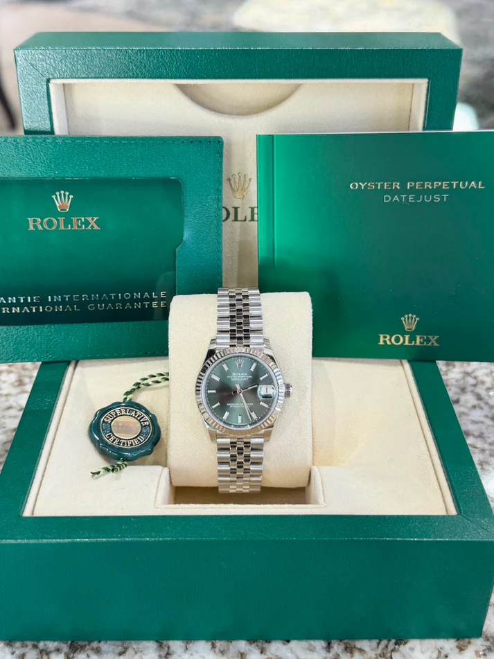 RLX Datejust m278274-0017/0018 Green Dial 31mm Oyster Watch