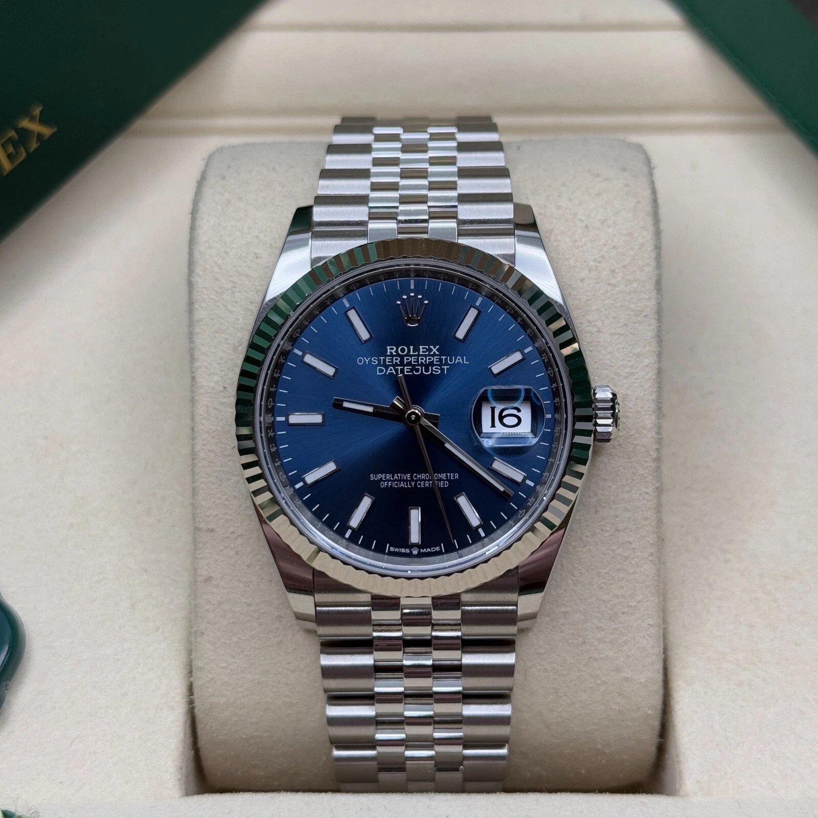 RLX  Datejust 36mm 126234 Blue Index Dial 36mm Oyster Stainless Steel